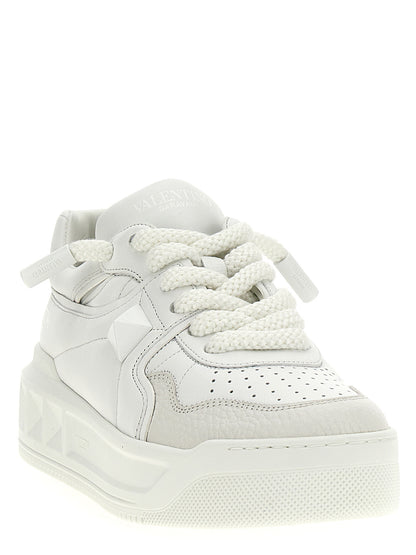 Sneakers by Valentino Garavani for men in bos taurus calfskin leather white features an fashionable silhouette, showcasing the premium Men's Chunky Bos Taurus Calfskin Leather Sneakers in a fashionable chunky style that offers a fashionable finish for refined style.