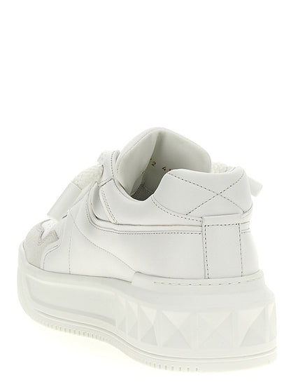 Sneakers by Valentino Garavani for men in bos taurus calfskin leather white presents a on trend silhouette from the Men's Chunky Bos Taurus Calfskin Leather Sneakers collection, showcasing a on trend chunky style for an elevated aesthetic.