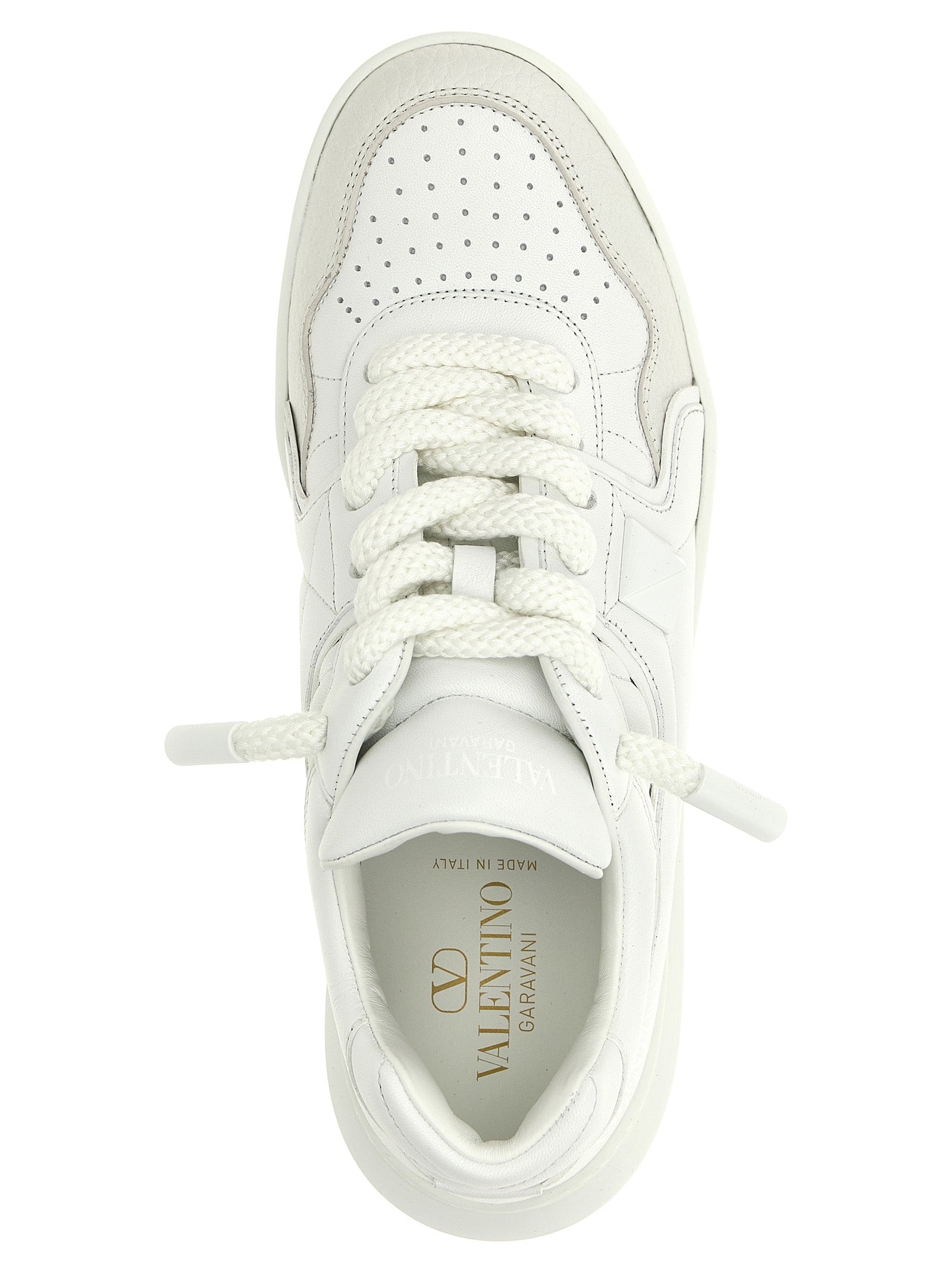 Sneakers by Valentino Garavani for men in bos taurus calfskin leather white presents a impeccable silhouette as Men's Chunky Bos Taurus Calfskin Leather Sneakers, expertly defined by a impeccable chunky style for a impeccable, high-fashion look.