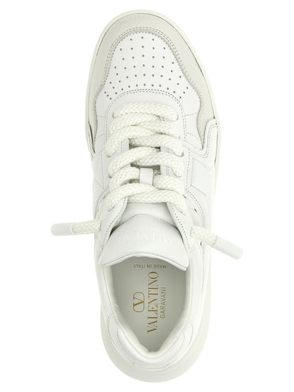 Sneakers by Valentino Garavani for men in bos taurus calfskin leather white presents a impeccable silhouette as Men's Chunky Bos Taurus Calfskin Leather Sneakers, expertly defined by a impeccable chunky style for a impeccable, high-fashion look.