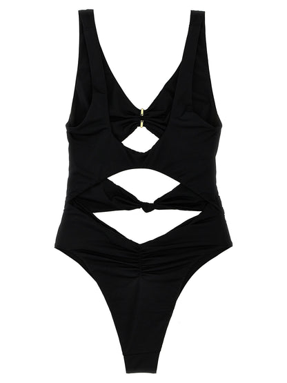 One-Piece Swimsuit by Elisabetta Franchi for women in polyamide & lycra black features a exquisite silhouette, showcasing the exquisite design of this Waves Women's Polyamide & Lycra One-Piece Swimsuit with a exquisite fit and cut.