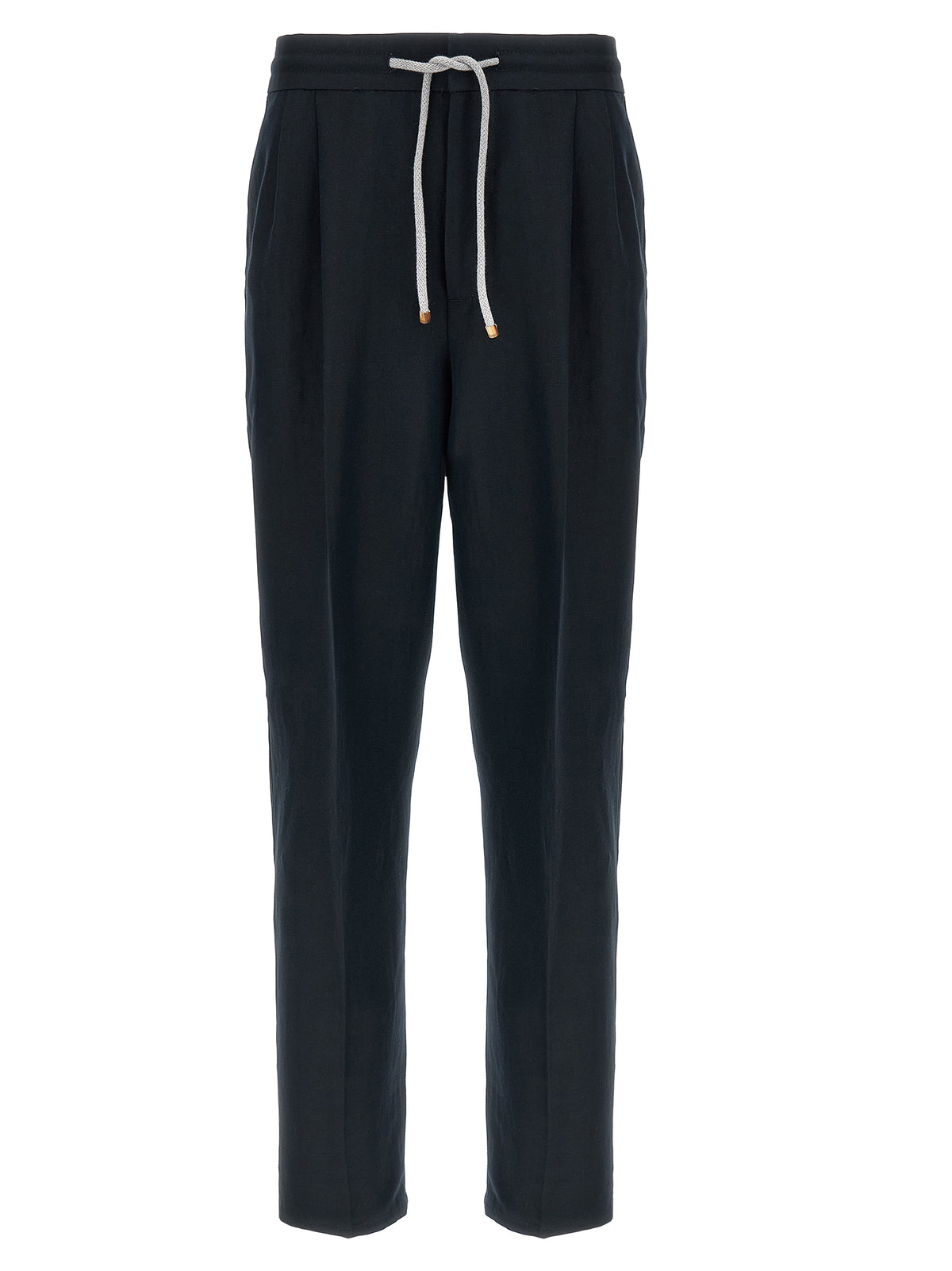 Brunello Cucinelli Men's Straight Leg Linen & Cotton Casual Pants - Blue