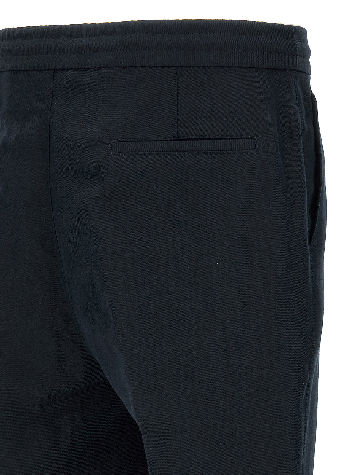 Brunello Cucinelli Men's Straight Leg Linen & Cotton Casual Pants - Blue