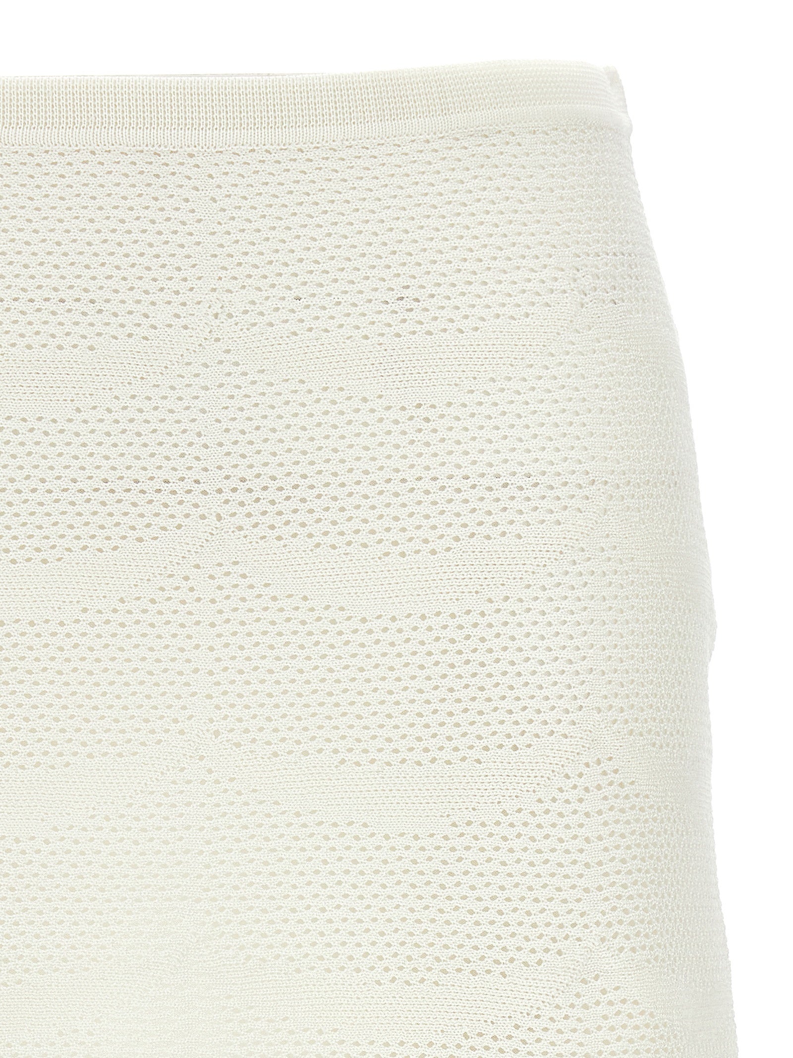 Skirt by Tom Ford for women in cotton & silk white features an tailored silhouette, artfully capturing the essence of Crochet Women's Cotton & Silk Mini Long Skirt in a sophisticated mini long.
