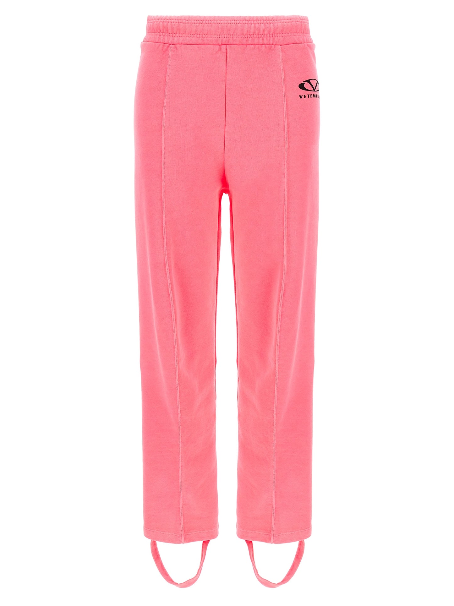 Joggers by Vetements for women in cotton polyester multicolor, pink & print features an refined tailoring silhouette, showcasing a premium with a and long cut for a refined tailoring look.