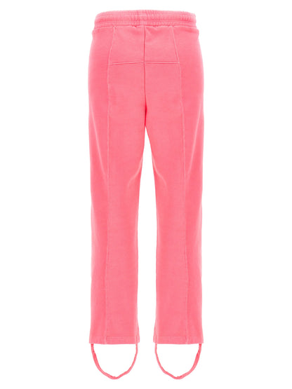 Joggers by Vetements for women in cotton polyester multicolor, pink & print presents a refined pantology silhouette, artfully defined by a refined pantology , long, and a sophisticated .