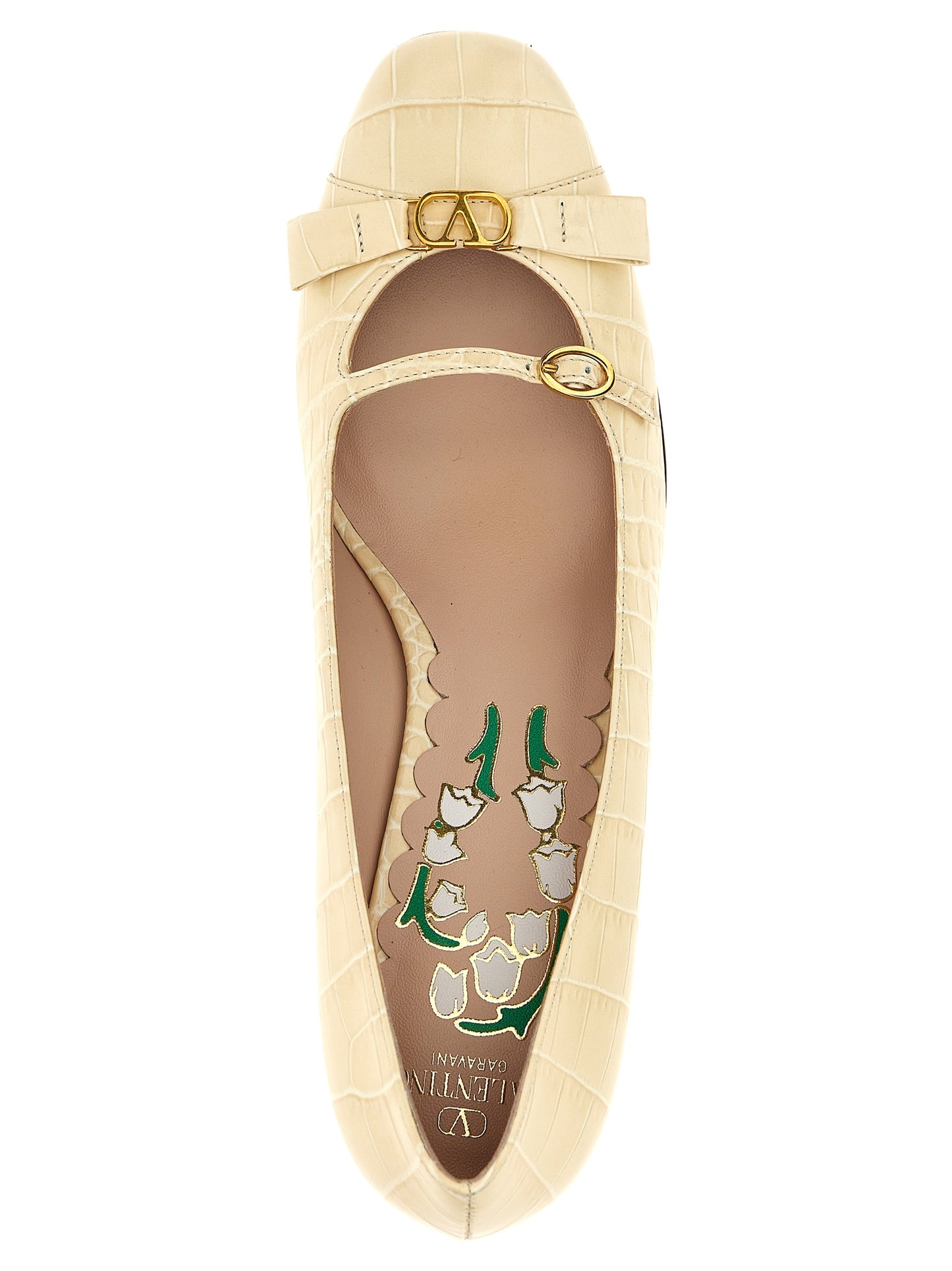 Mid-Heel Pumps Heels by Valentino Garavani for women in crocodile calfskin leather and white, patterned, floral & signature showcases a effortlessly elegant silhouette as V Logo Women's Crocodile Calfskin Leather Mid-Heel Pumps Heels, featuring a effortlessly elegant mid-heel and a effortlessly elegant for an elegant look.