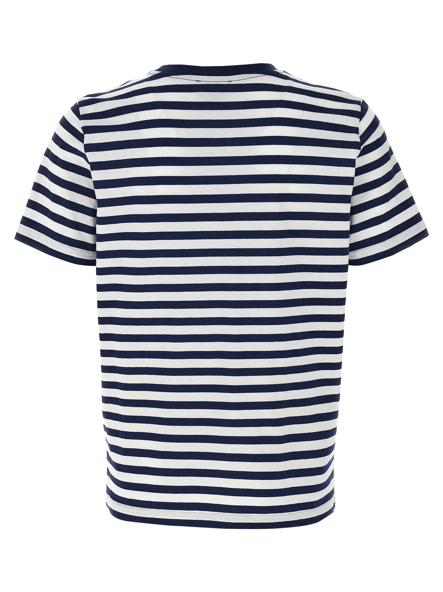 T-Shirt by A.P.C. for men in organic cotton blue & striped showcases a chic silhouette, artfully detailed with a chic crew neckline and for a chic finish.