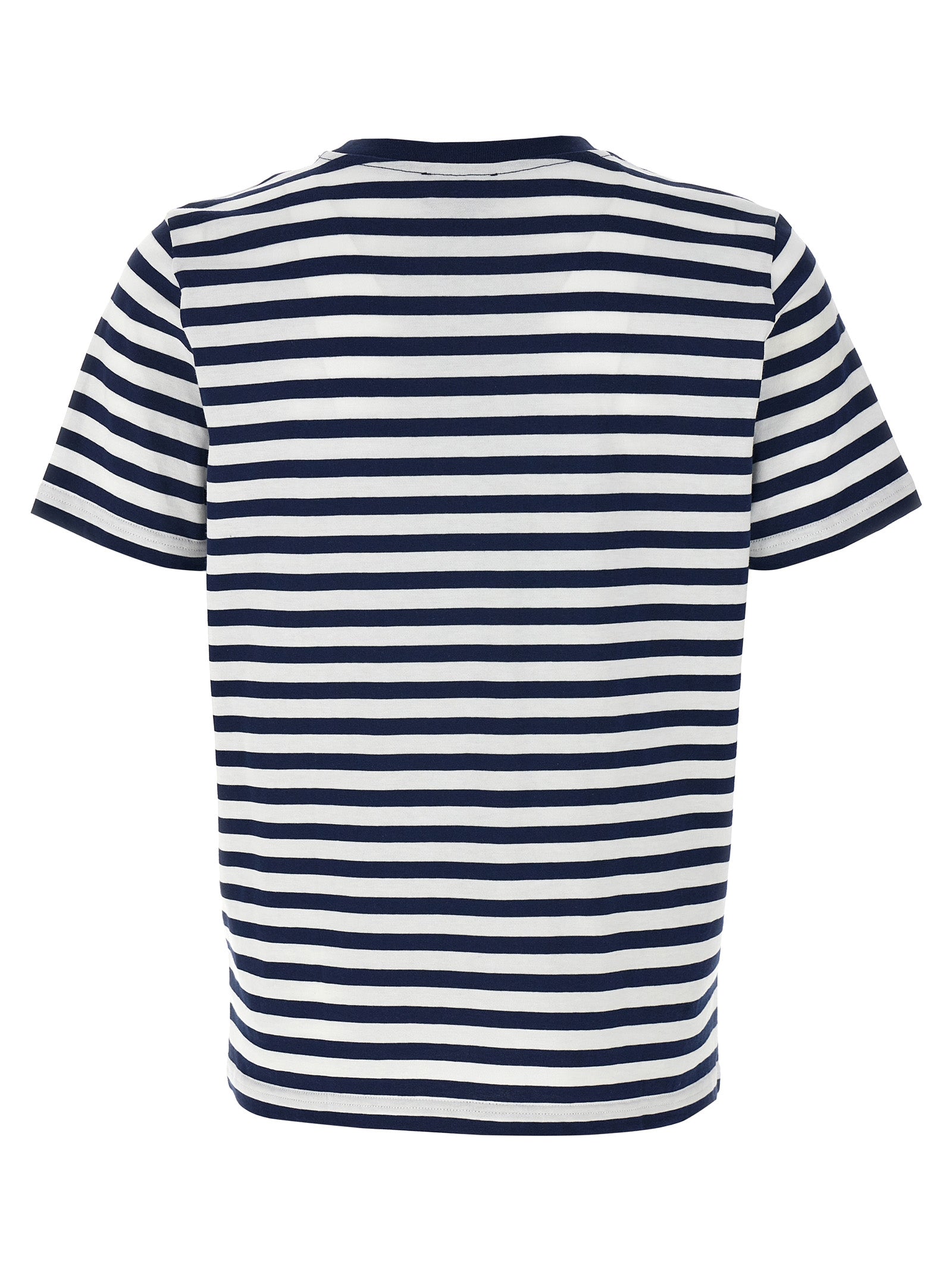 T-Shirt by A.P.C. for men in organic cotton blue & striped showcases a chic silhouette, artfully detailed with a chic crew neckline and for a chic finish.