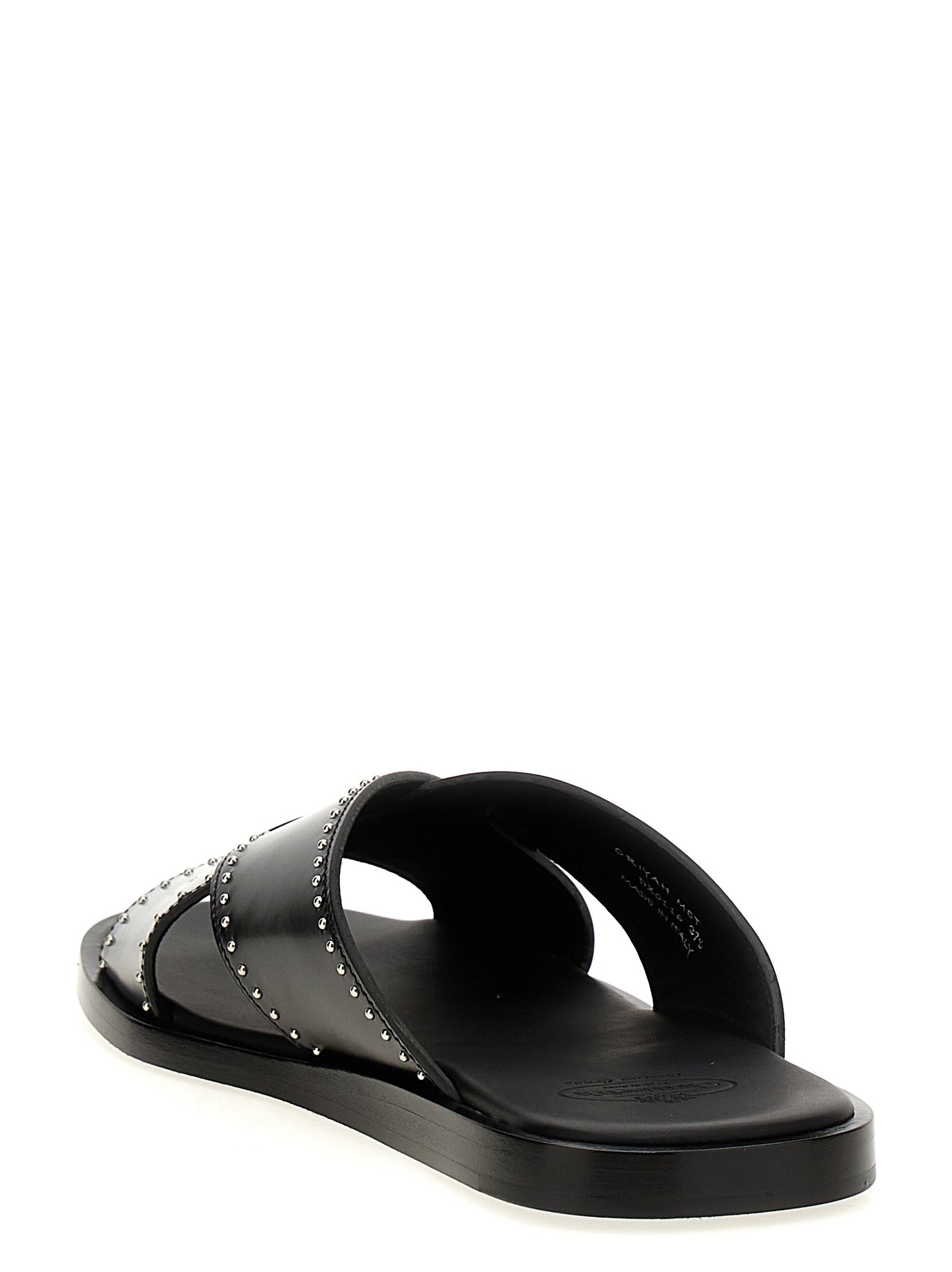 Sliders Sandals Flat Shoes by Church's for women in bos taurus calf leather black features an captivating silhouette, showcasing the captivating style of the Women's Bos Taurus Calf Leather Sliders Sandals Flat Shoes with its distinct and refined .