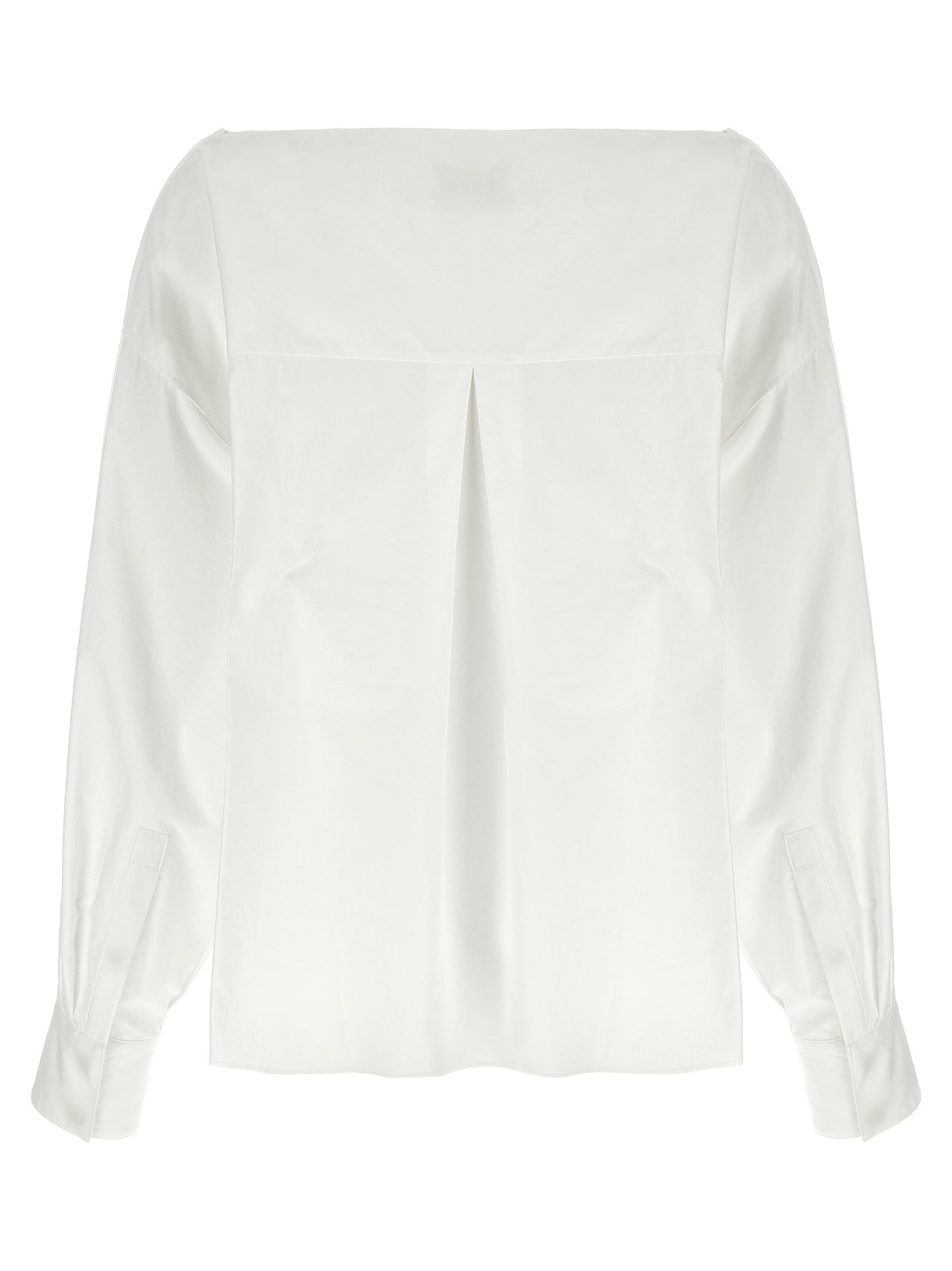Blouse by Khaite for women in cotton white showcases a sublime silhouette, artfully detailed with a sublime v-neck neckline and for a sophisticated, sublime finish.