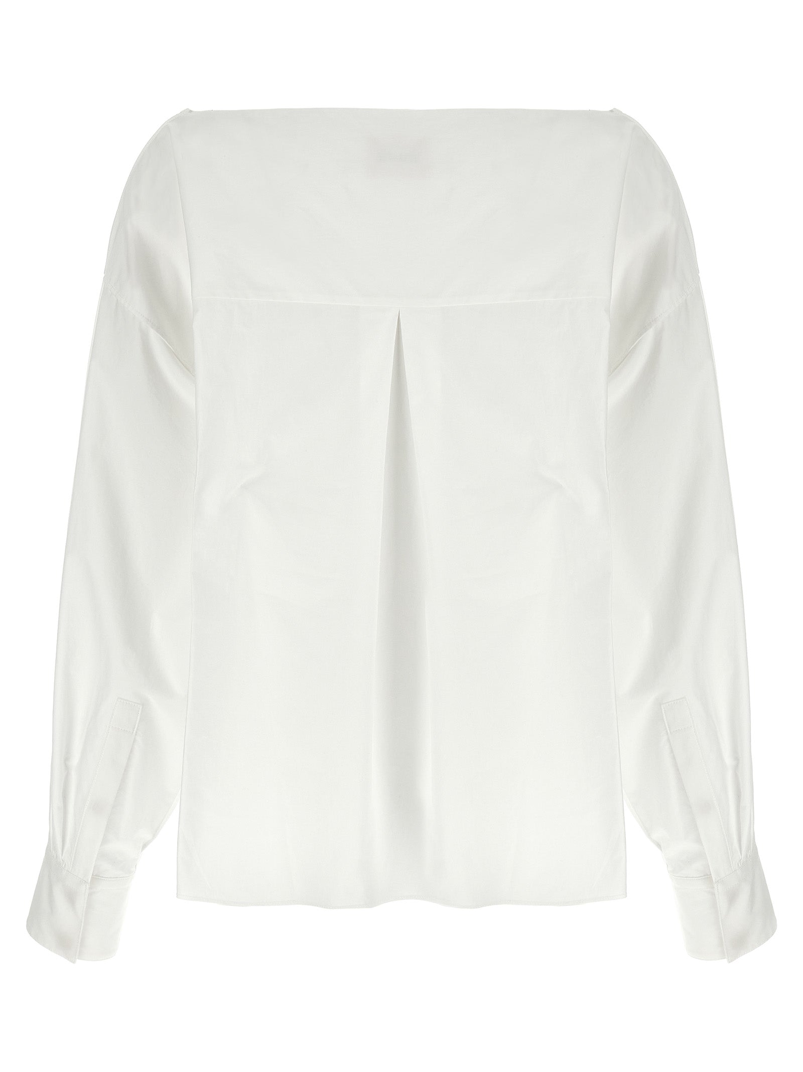Blouse by Khaite for women in cotton white showcases a sublime silhouette, artfully detailed with a sublime v-neck neckline and for a sophisticated, sublime finish.