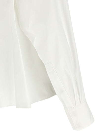 Blouse by Khaite for women in cotton white presents a discerning silhouette, showcasing a sophisticated and for a truly discerning finish.