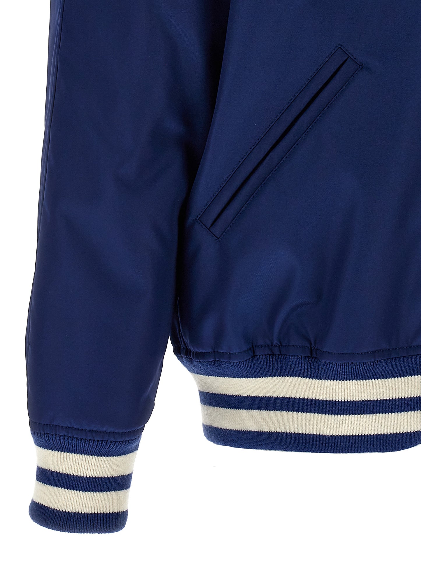 Bomber Jacket by Valentino Garavani for men in polyamide blue & print features an on trend silhouette, showcasing refined pockets & insulated and a sophisticated for a truly on trend finish.