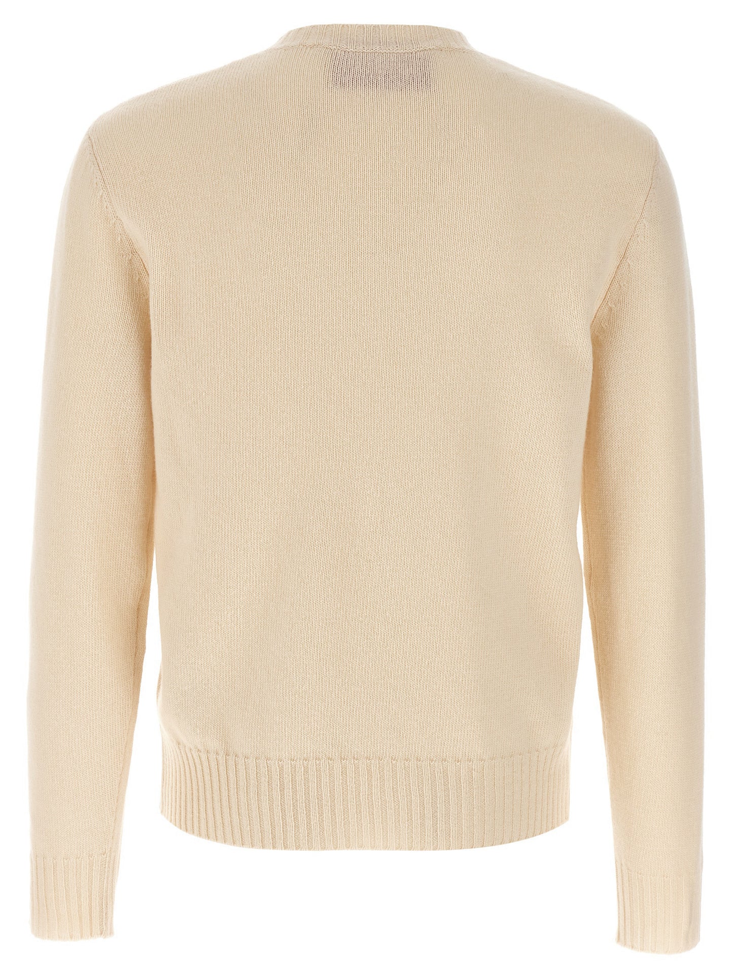 Valentino Garavani Men's Crew Neck Virgin Wool Cardigan - Beige