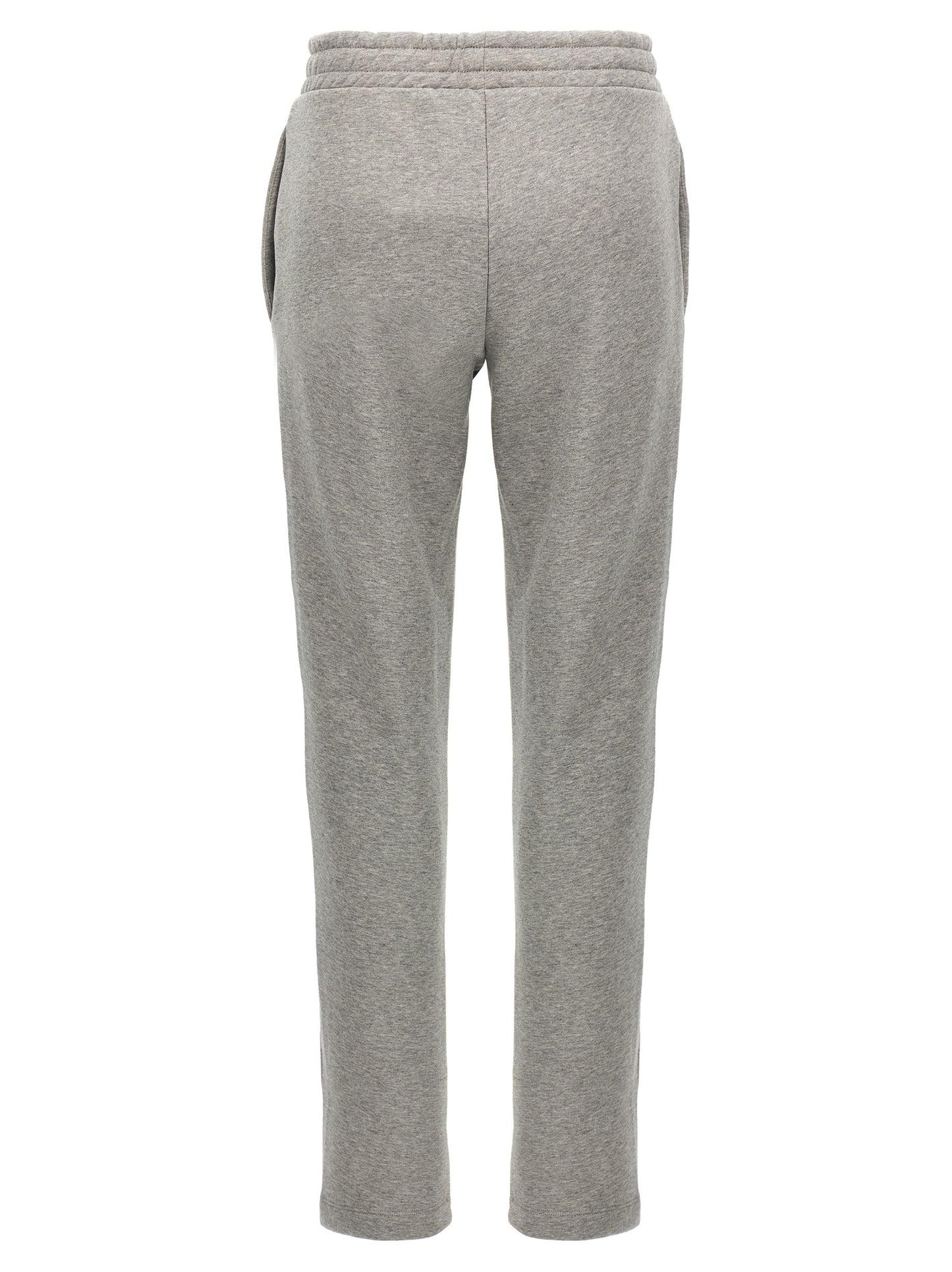 Joggers by The Attico for women in cotton gray presents a tailored silhouette, showcasing a tailored straight-leg and long cut with a refined for a truly tailored aesthetic.