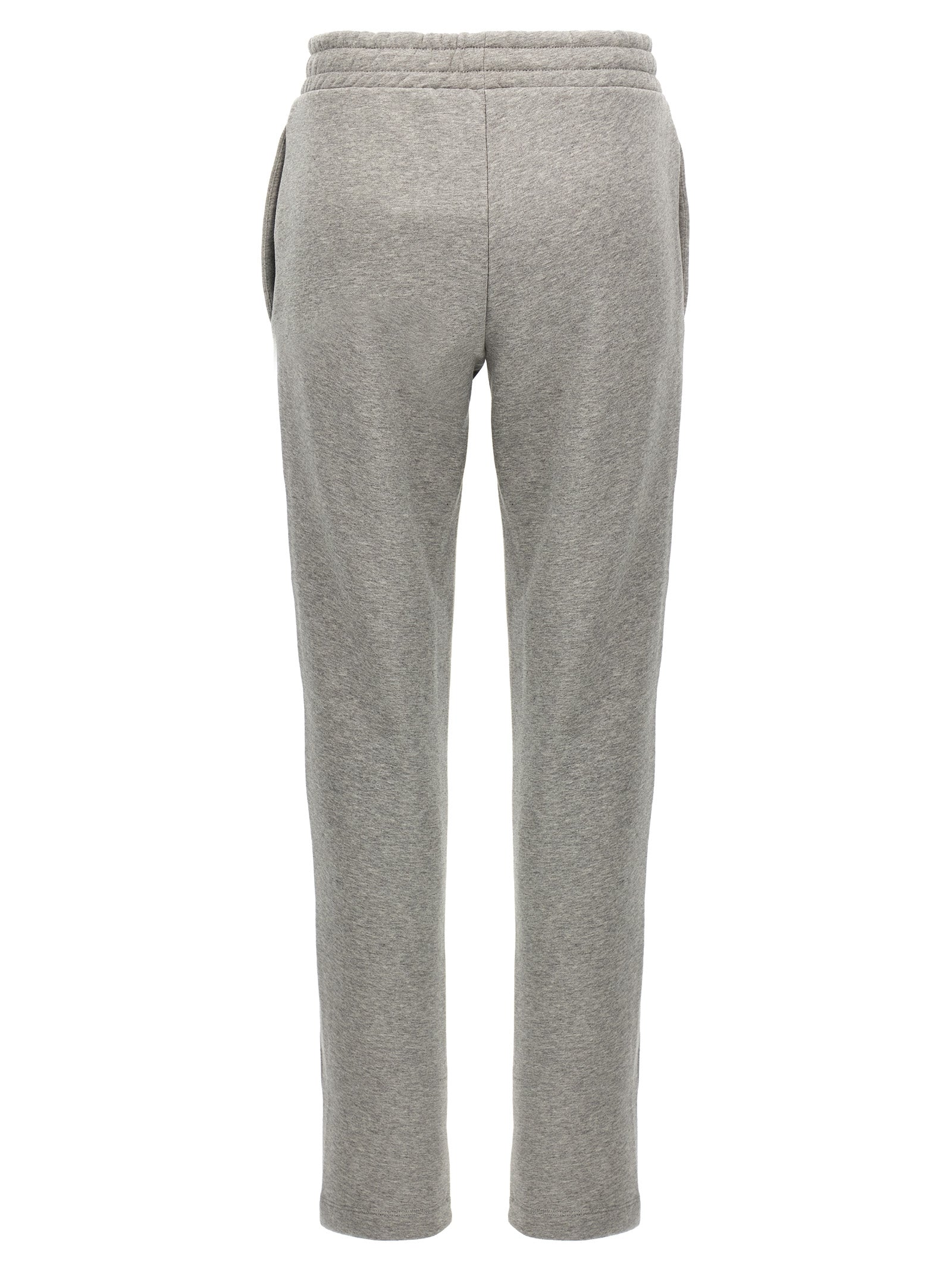 Joggers by The Attico for women in cotton gray presents a tailored silhouette, showcasing a tailored straight-leg and long cut with a refined for a truly tailored aesthetic.