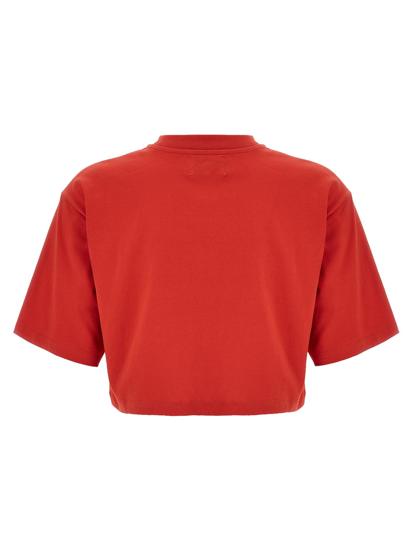 Activewear T-Shirt by Loulou De Saison for women in cotton multicolor & red features a versatile silhouette, showcasing a versatile crew neckline and detailed with high-performance for a premium look.