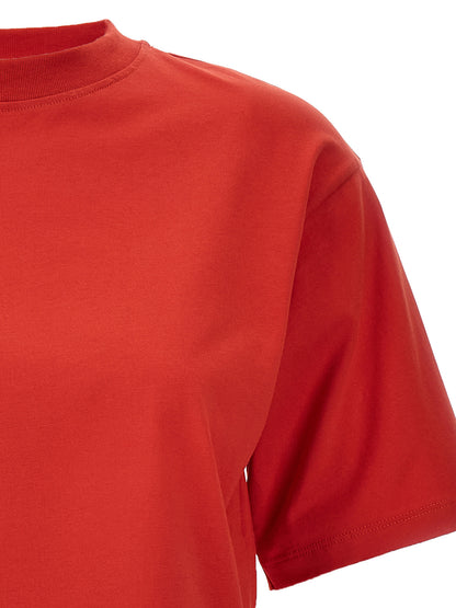 Activewear T-Shirt by Loulou De Saison for women in cotton multicolor & red features an athletic silhouette with sleeves and a crew neckline neckline, enhanced by high-performance .