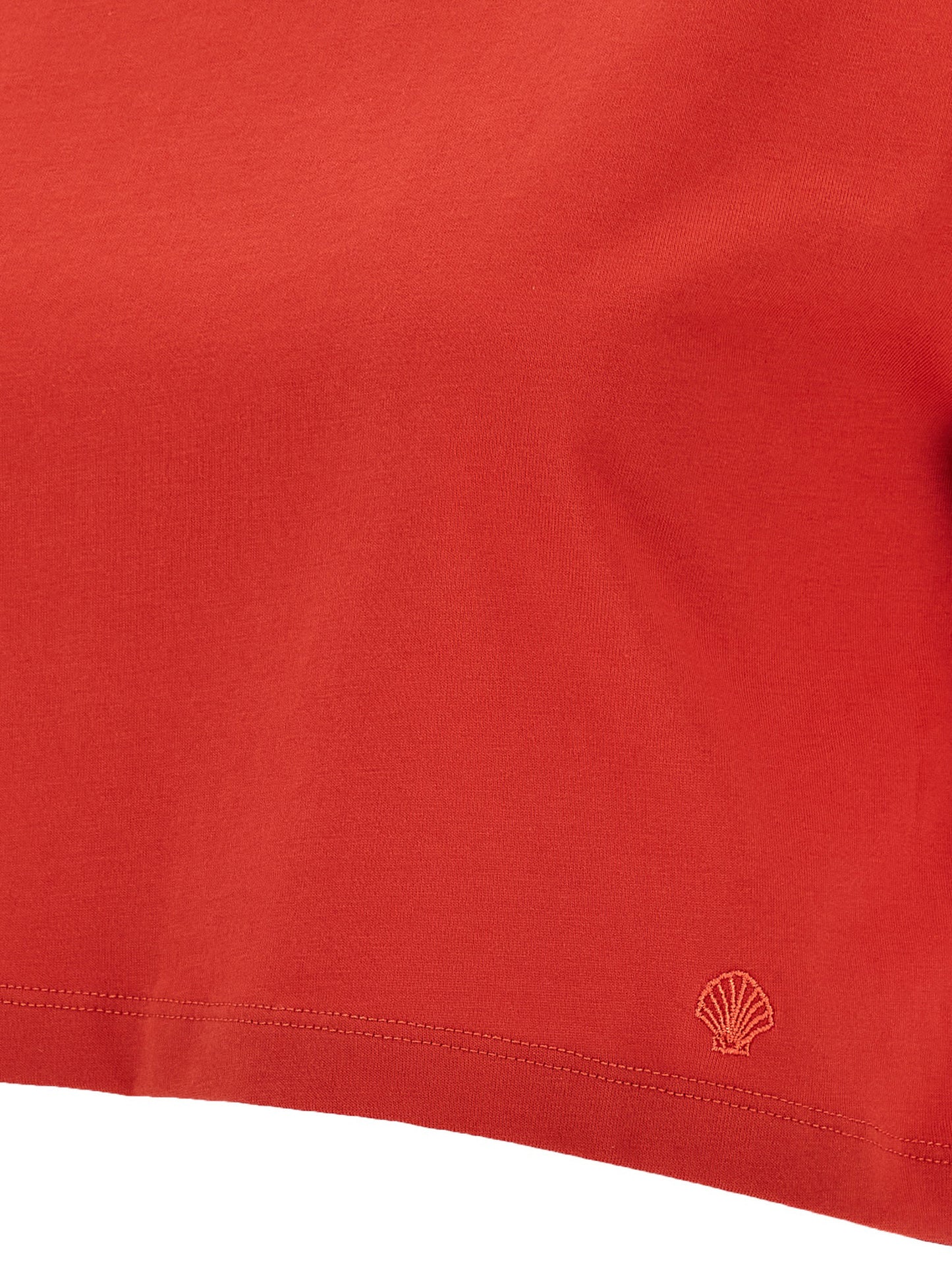 Activewear T-Shirt by Loulou De Saison for women in cotton multicolor & red features a sporty silhouette with and , showcasing innovative for a sporty finish.