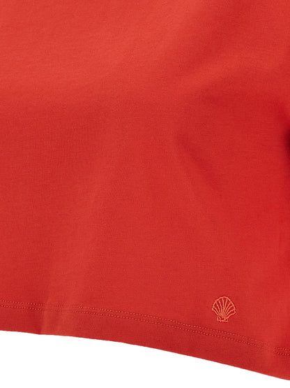 Activewear T-Shirt by Loulou De Saison for women in cotton multicolor & red features a sporty silhouette with and , showcasing innovative for a sporty finish.