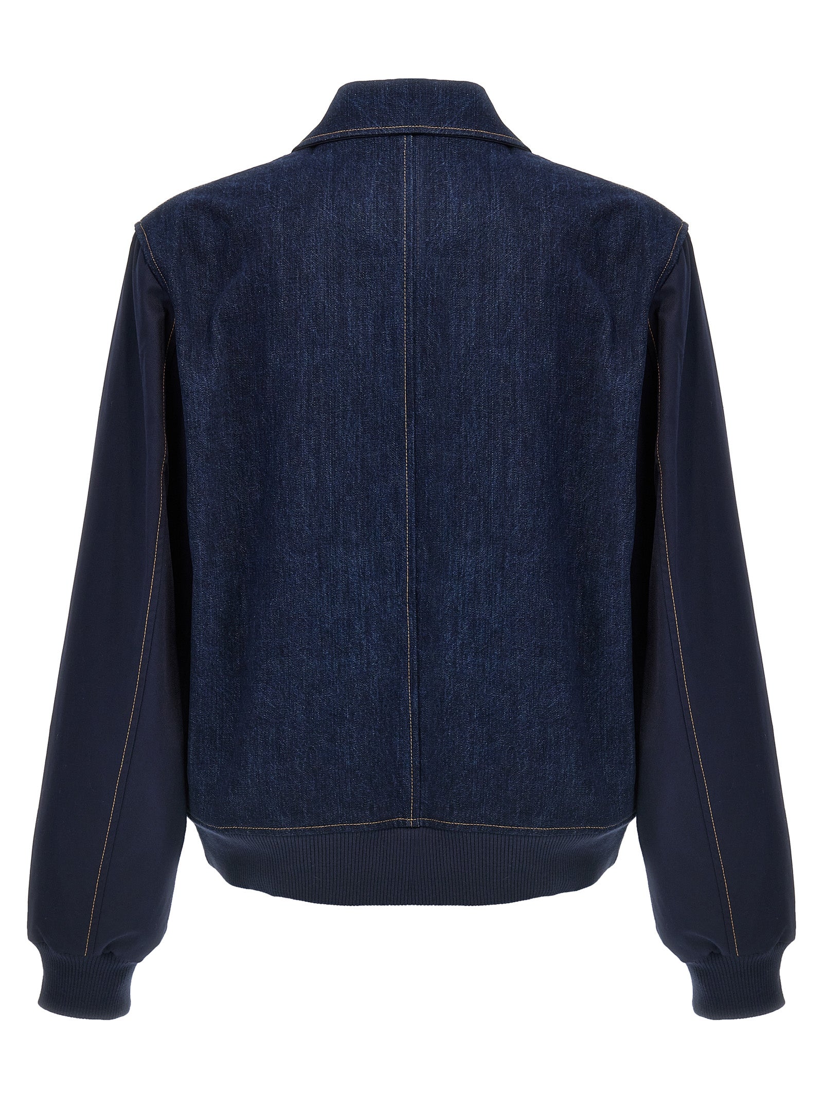 This Trucker Jacket by WALES BONNER for men in denim cotton blue exhibits a edgy silhouette, meticulously detailed with functional and a edgy for a edgy finish.