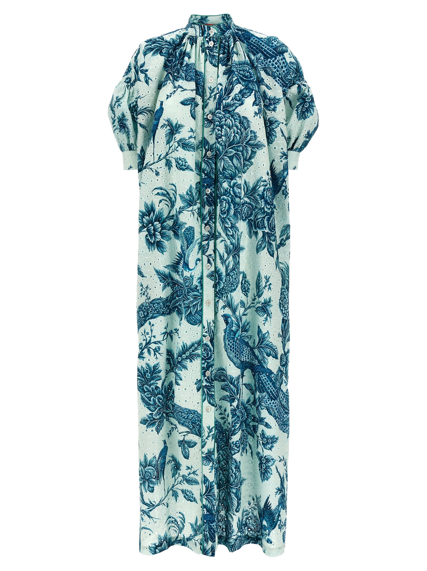Dress by F.R.S. - FOR RESTLESS SLEEPERS for women in cotton satin multicolor, floral & print features an cute silhouette, detailed with a and mandarin neckline that elegantly flows into a cute maxi short long.