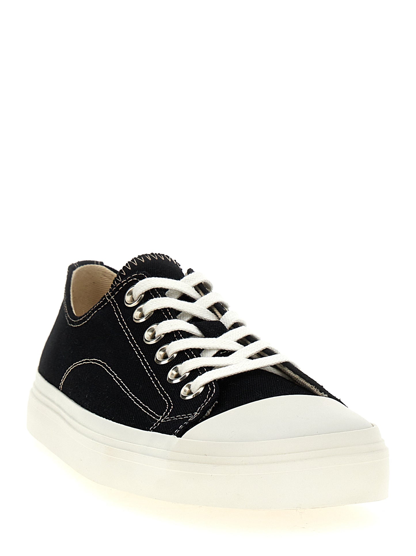 Sneakers by Moschino for women in cotton canvas black features an timeless silhouette from the Women's Low Top Cotton Canvas Sneakers collection, showcasing a signature low-top style with an timeless finish.