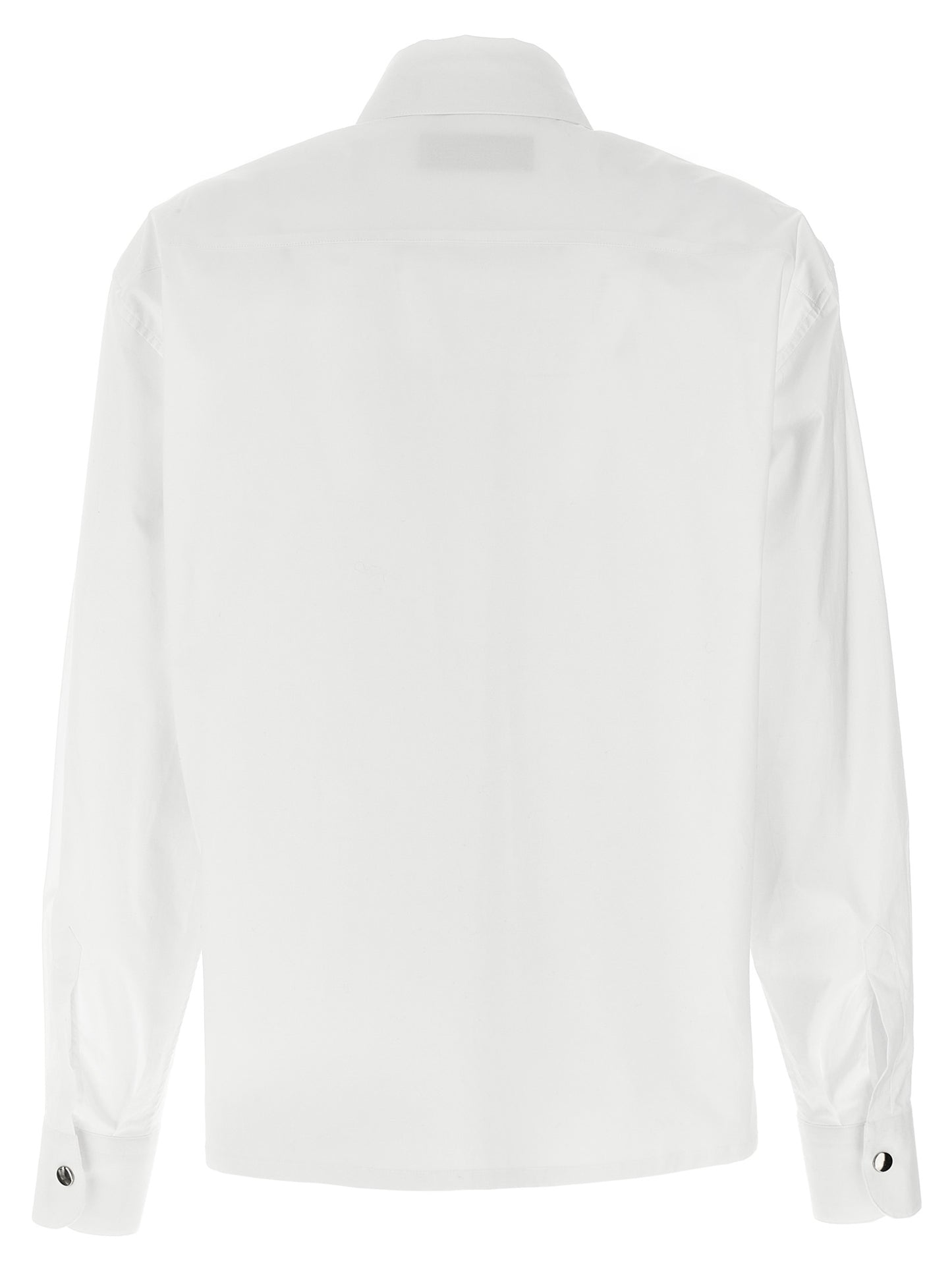 Blouse by THELATEST for women in stretch cotton white showcases a sublime silhouette, artfully detailed with a sublime and for a sophisticated, sublime finish.