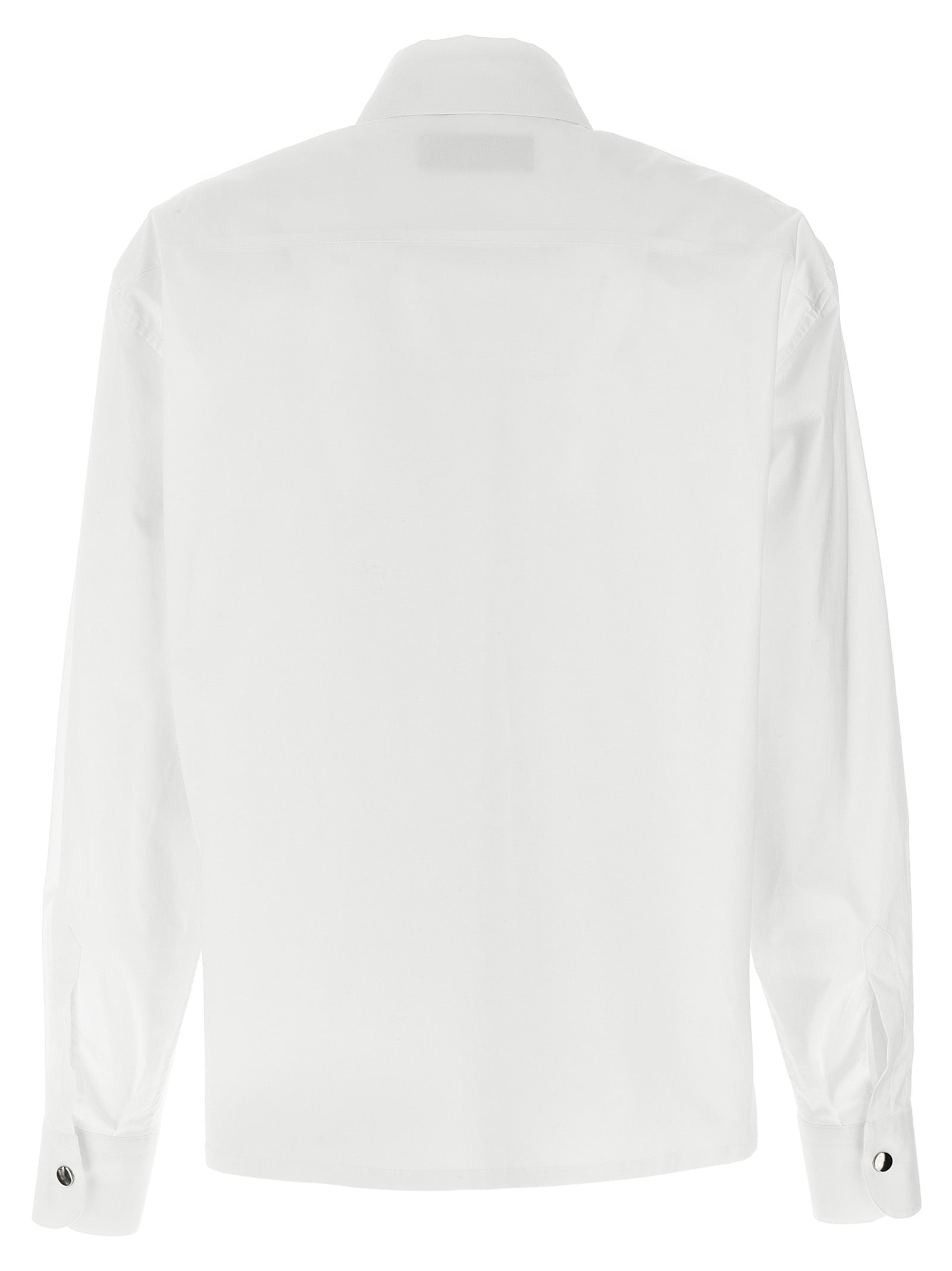 Blouse by THELATEST for women in stretch cotton white showcases a sublime silhouette, artfully detailed with a sublime and for a sophisticated, sublime finish.