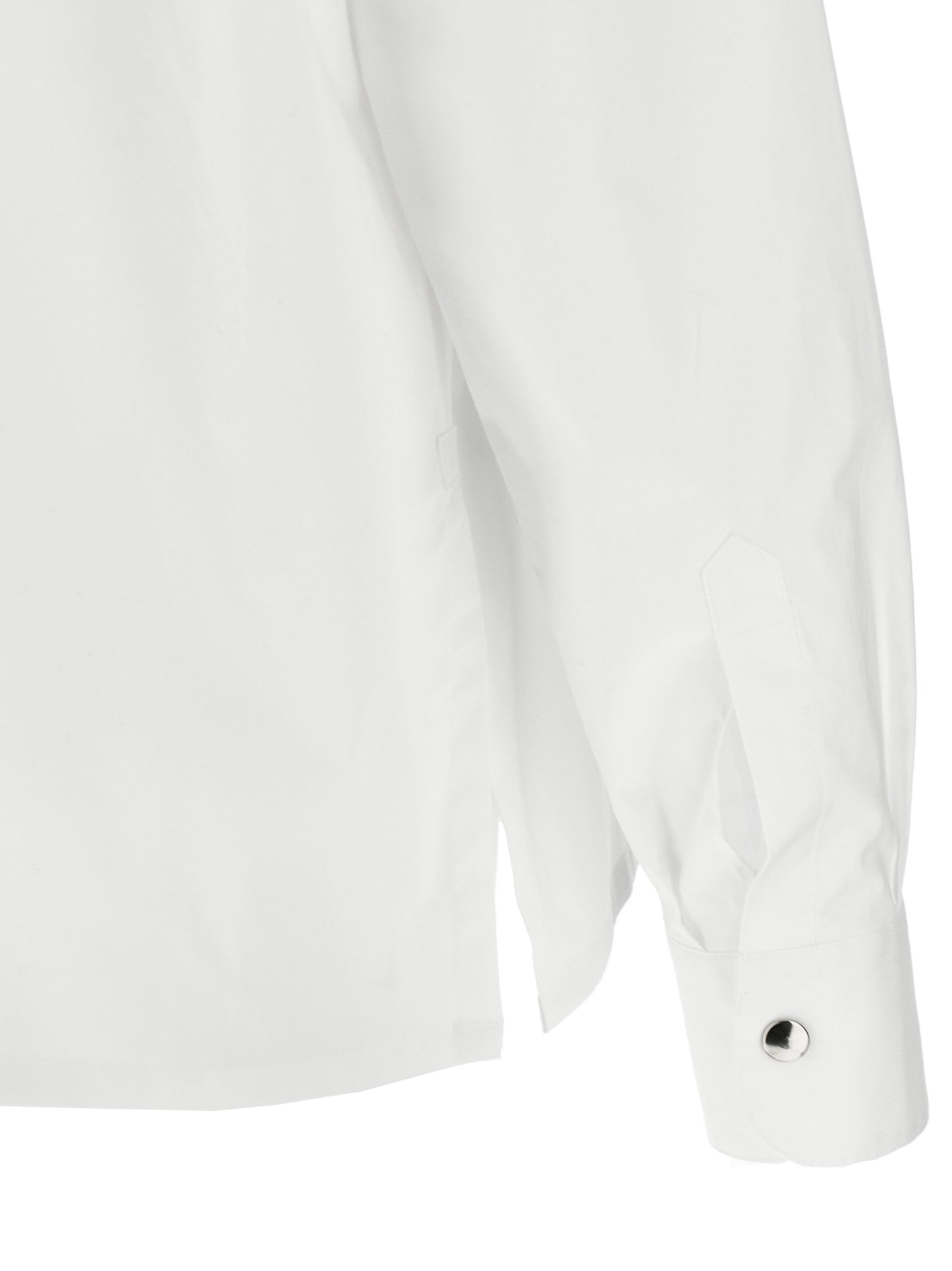 Blouse by THELATEST for women in stretch cotton white, featuring a nuanced and nuanced for a sophisticated finish.