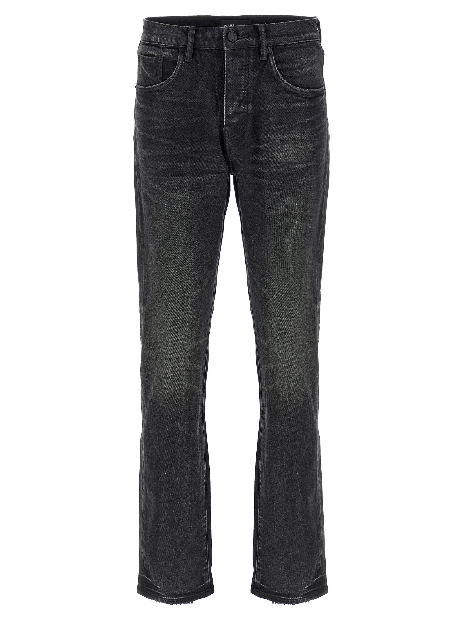 Jeans by PURPLE for men in stretch denim cotton black, purple & signature features an sophisticated mid rise and straight-leg with a precise long, creating a sophisticated and sophisticated silhouette.