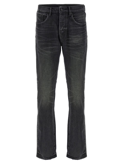 Jeans by PURPLE for men in stretch denim cotton black, purple & signature features an sophisticated mid rise and straight-leg with a precise long, creating a sophisticated and sophisticated silhouette.