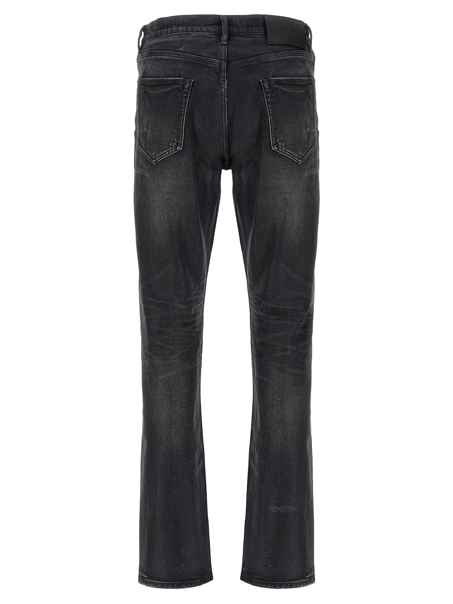 Jeans by PURPLE for men in stretch denim cotton black, purple & signature features a refined silhouette with a refined straight-leg, defined by a mid rise and a refined long for a refined finish.