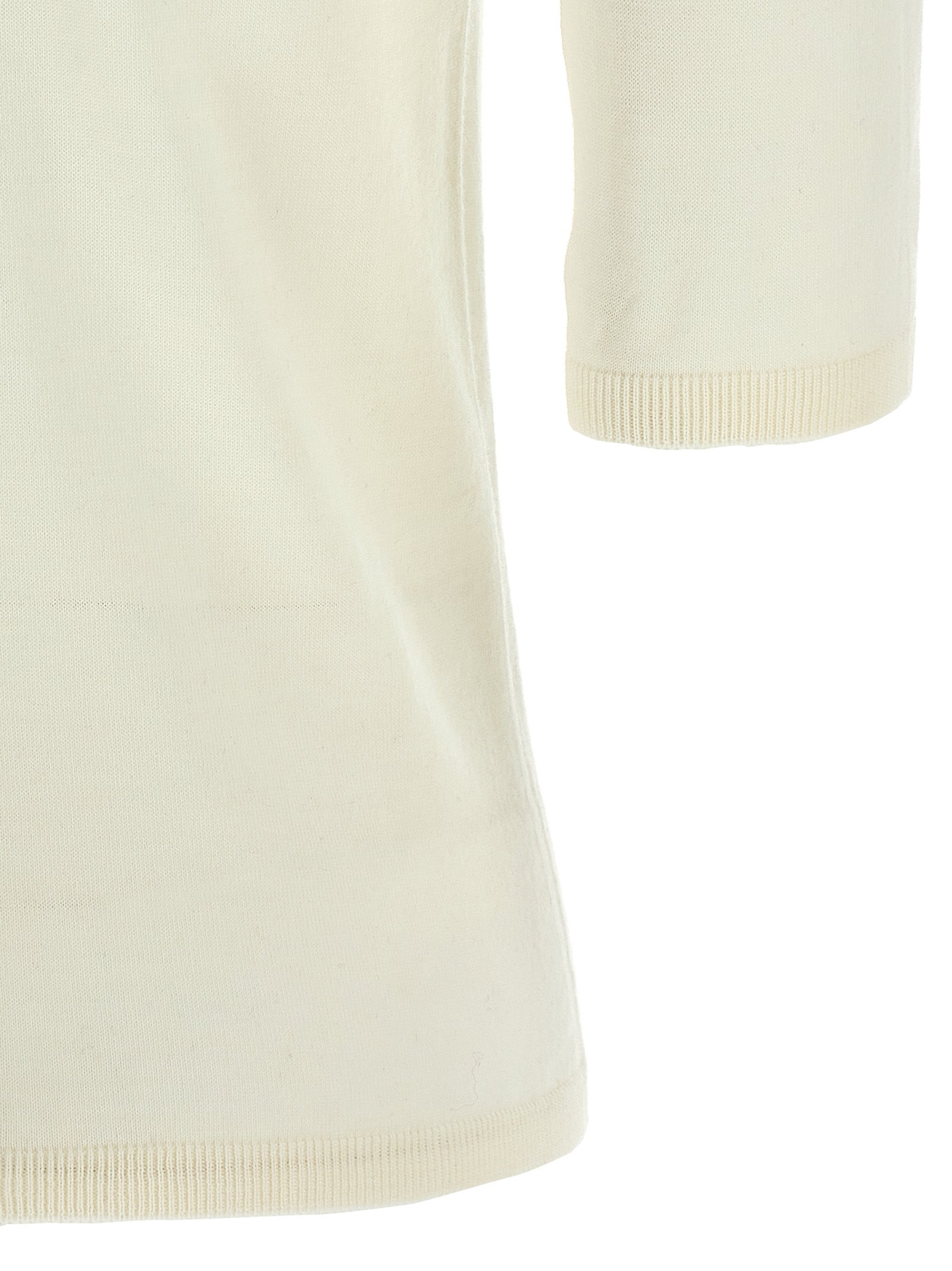 Cardigan by Max Mara for women in virgin wool white features a dramatic silhouette, showcasing a sophisticated and dramatic detail for a timeless, premium look.