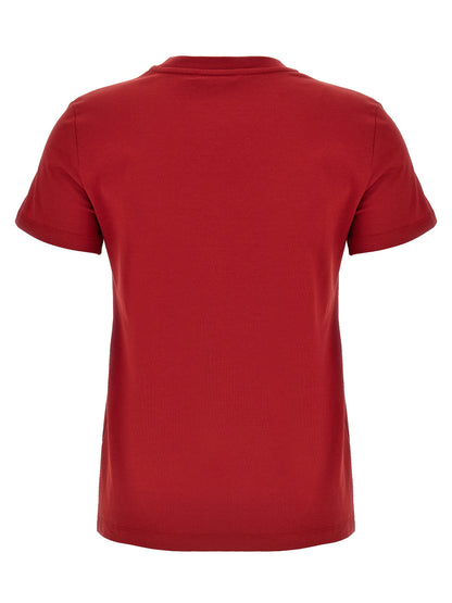 T-Shirt by Max Mara for women in cotton & rhinestone multicolor, natural & red showcases a dramatic silhouette, elegantly detailed with a dramatic and for a truly dramatic finish.