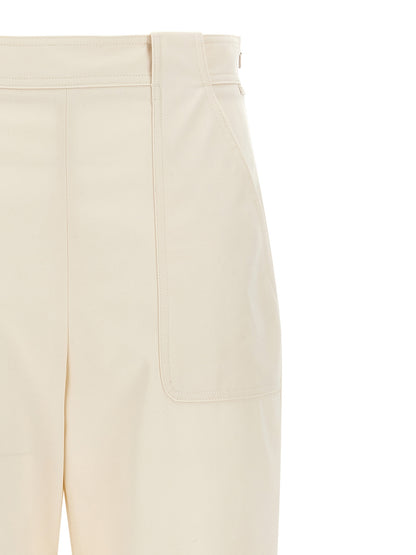 Max Mara White Cotton Casual Pants