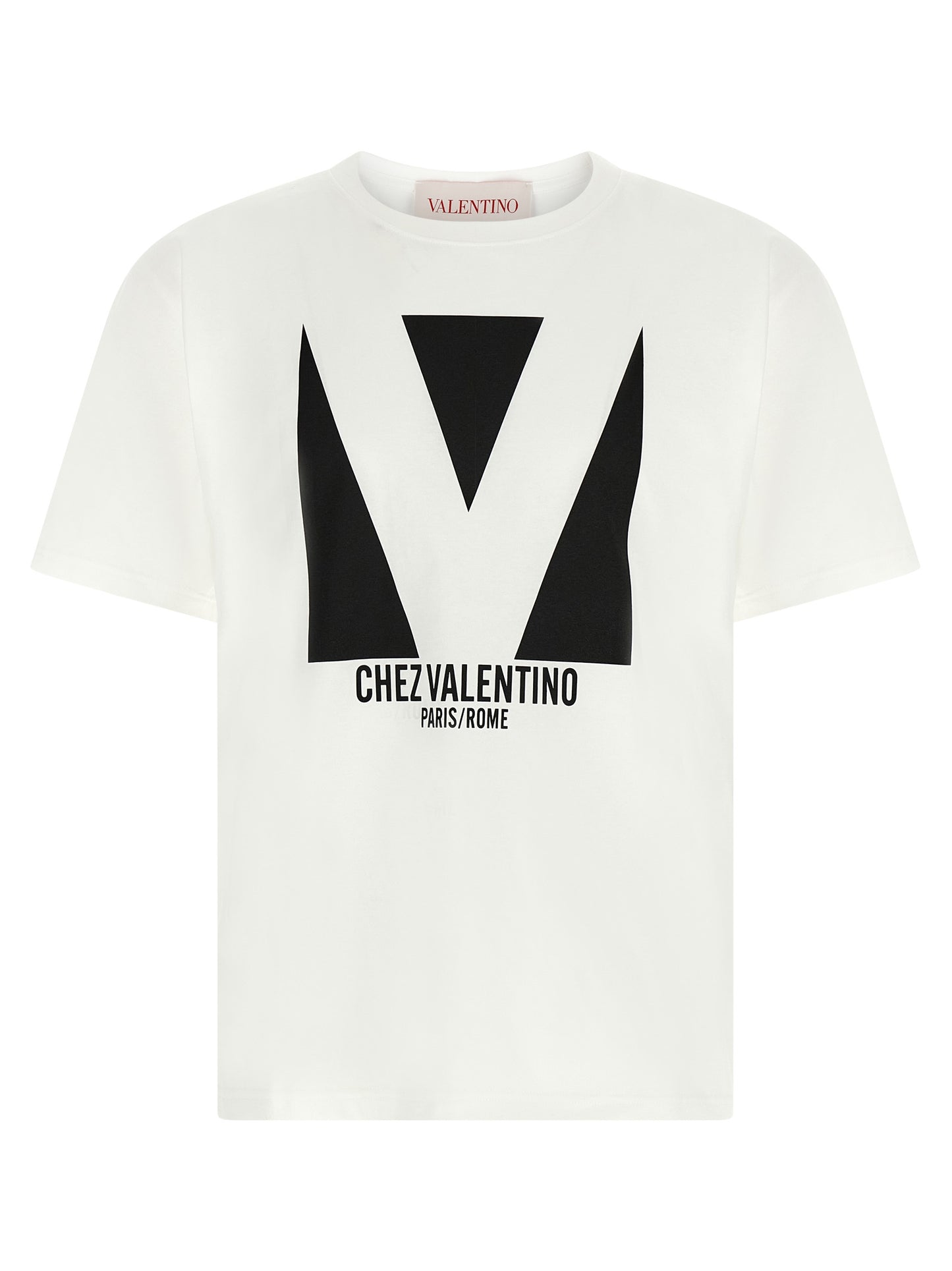 T-Shirt by Valentino Garavani for men in cotton bicolour, black, white & print features an edgy silhouette, meticulously detailed with a sophisticated short-sleeve and crew neckline for a truly edgy finish.