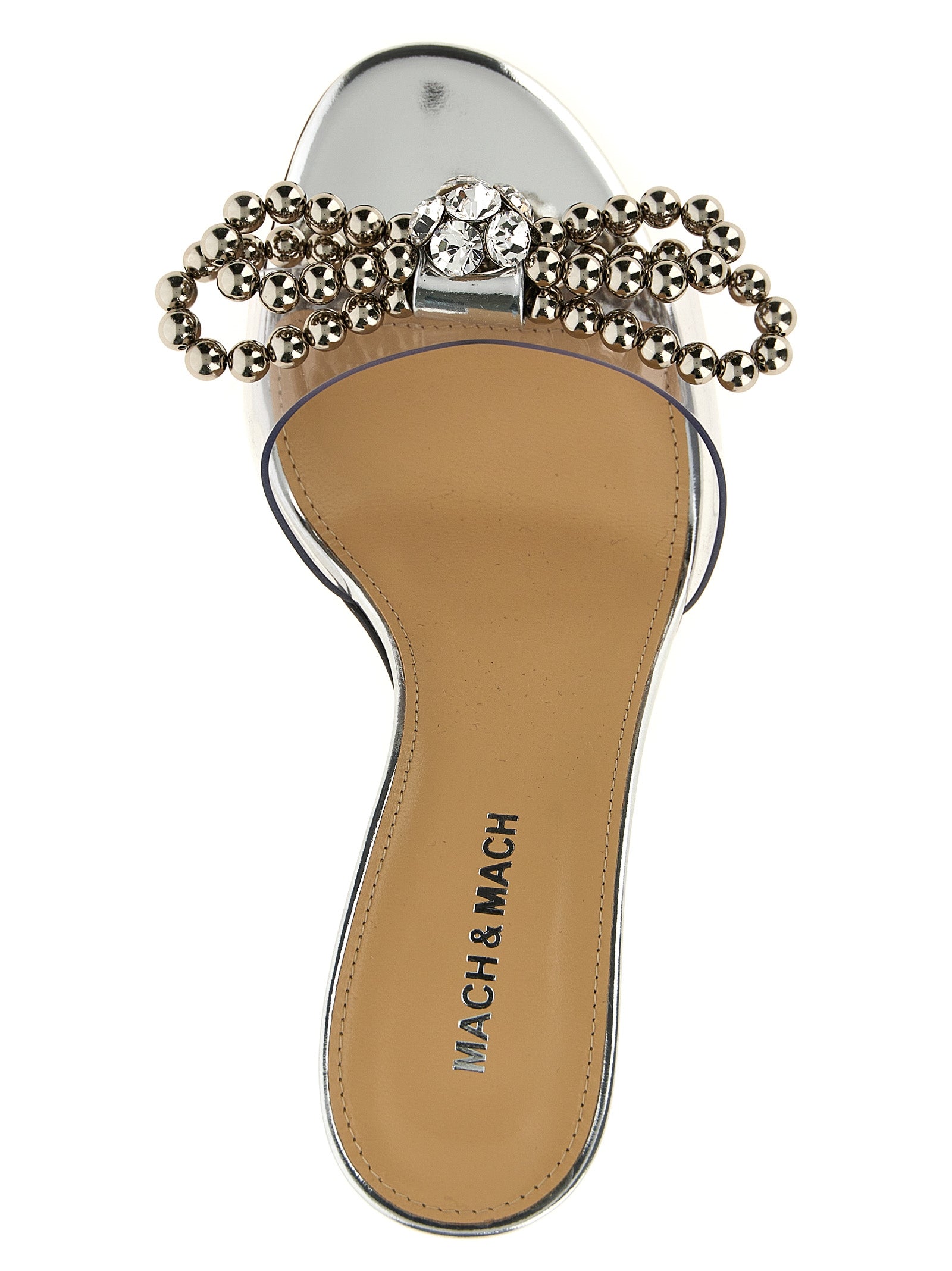 High-Heel Stiletto Sandals by MACH & MACH for women in pvc and silver & transparent presents a captivating silhouette, showcasing the signature style of the Women's PVC High-Heel Stiletto Sandals with a captivating stiletto high-heel and captivating .