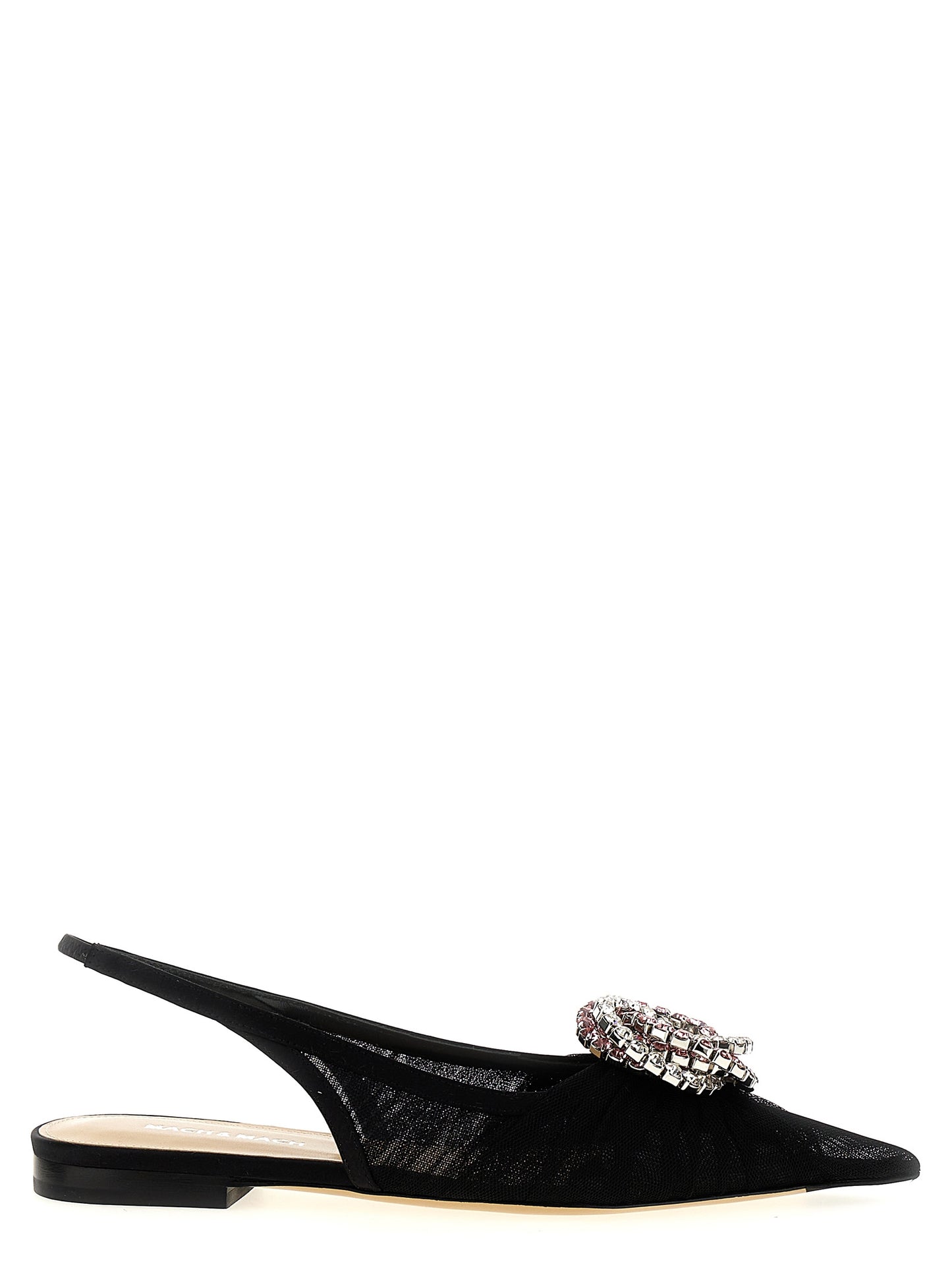 Ballet Slingback Flat Shoes by MACH & MACH for women in polyamide black presents a impeccable silhouette as Women's Polyamide Ballet Slingback Flat Shoes, artfully designed with a and a impeccable for a refined, upscale finish.