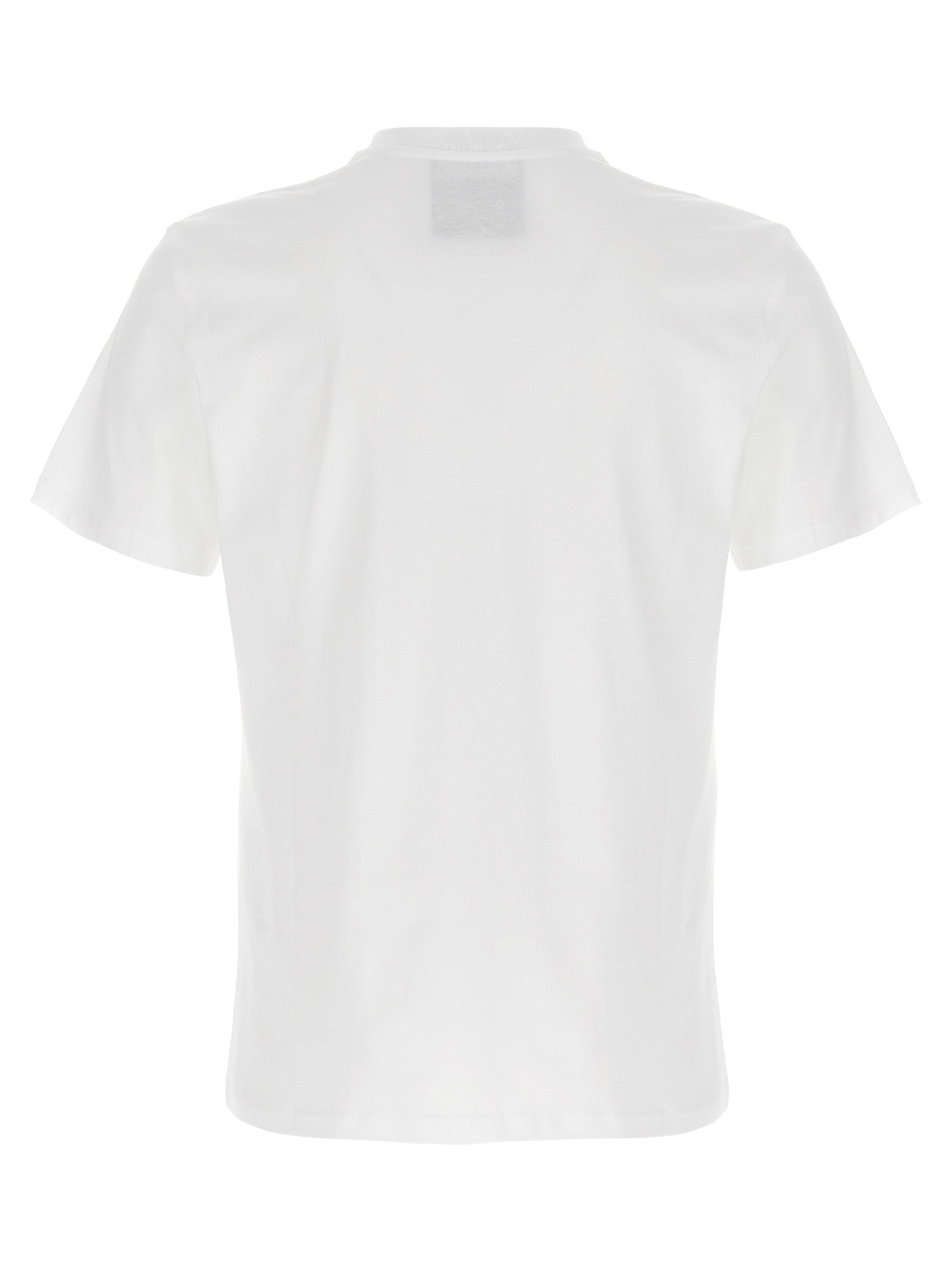 T-Shirt by Moschino for men in organic cotton white & print features an on trend silhouette, perfectly showcasing a on trend and crew neckline for an elevated aesthetic.