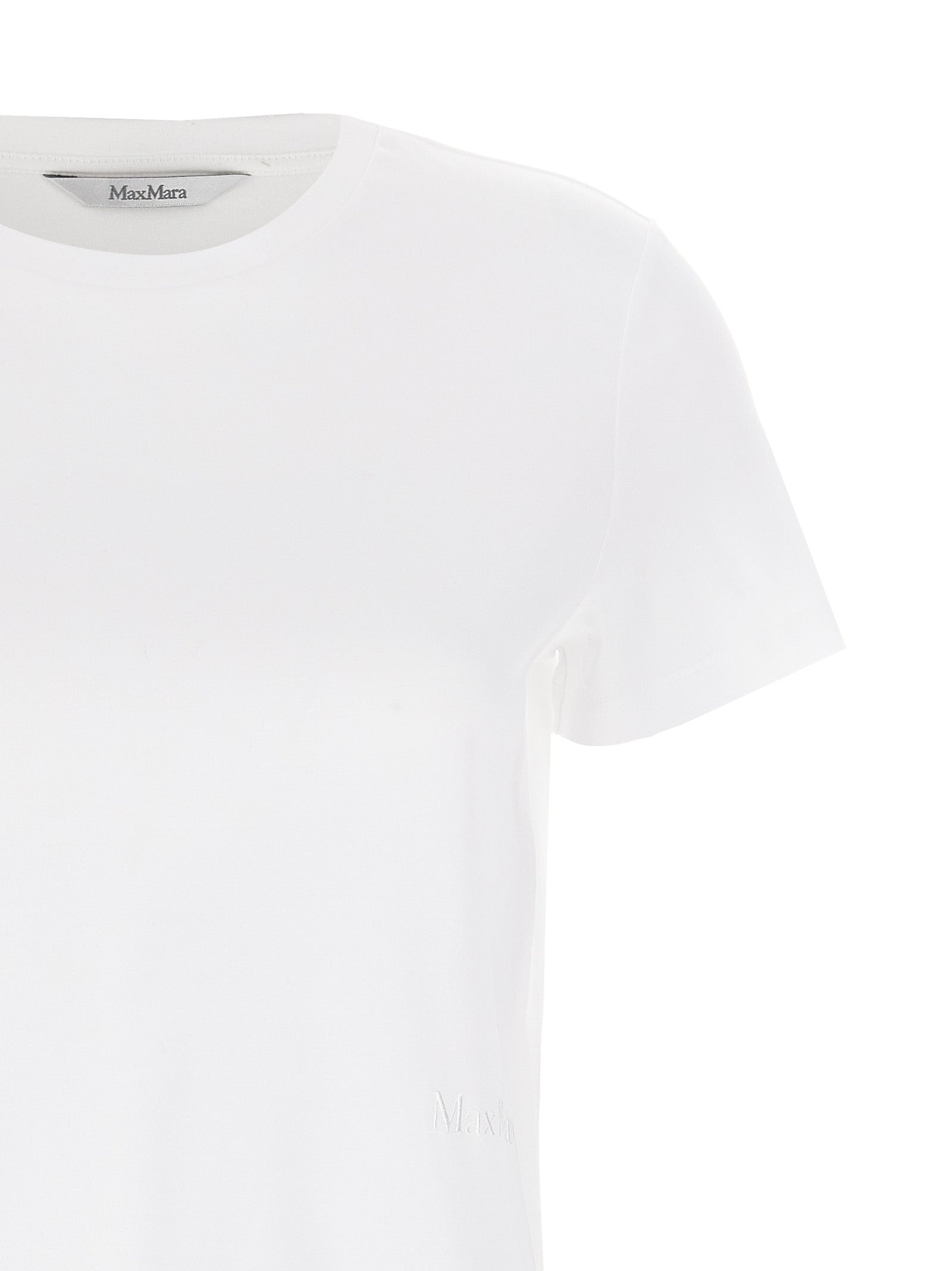 T-Shirt by Max Mara for women in cotton white features an on trend silhouette, perfectly showcasing a on trend and for an elevated aesthetic.