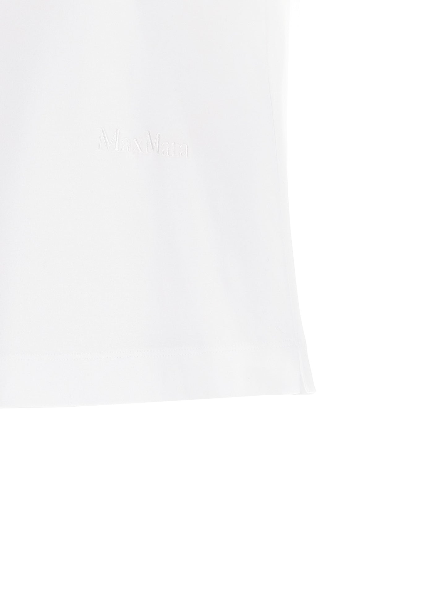 T-Shirt by Max Mara for women in cotton white showcases a fashionable silhouette, elegantly detailed with a fashionable and for a sophisticated, high-fashion look.