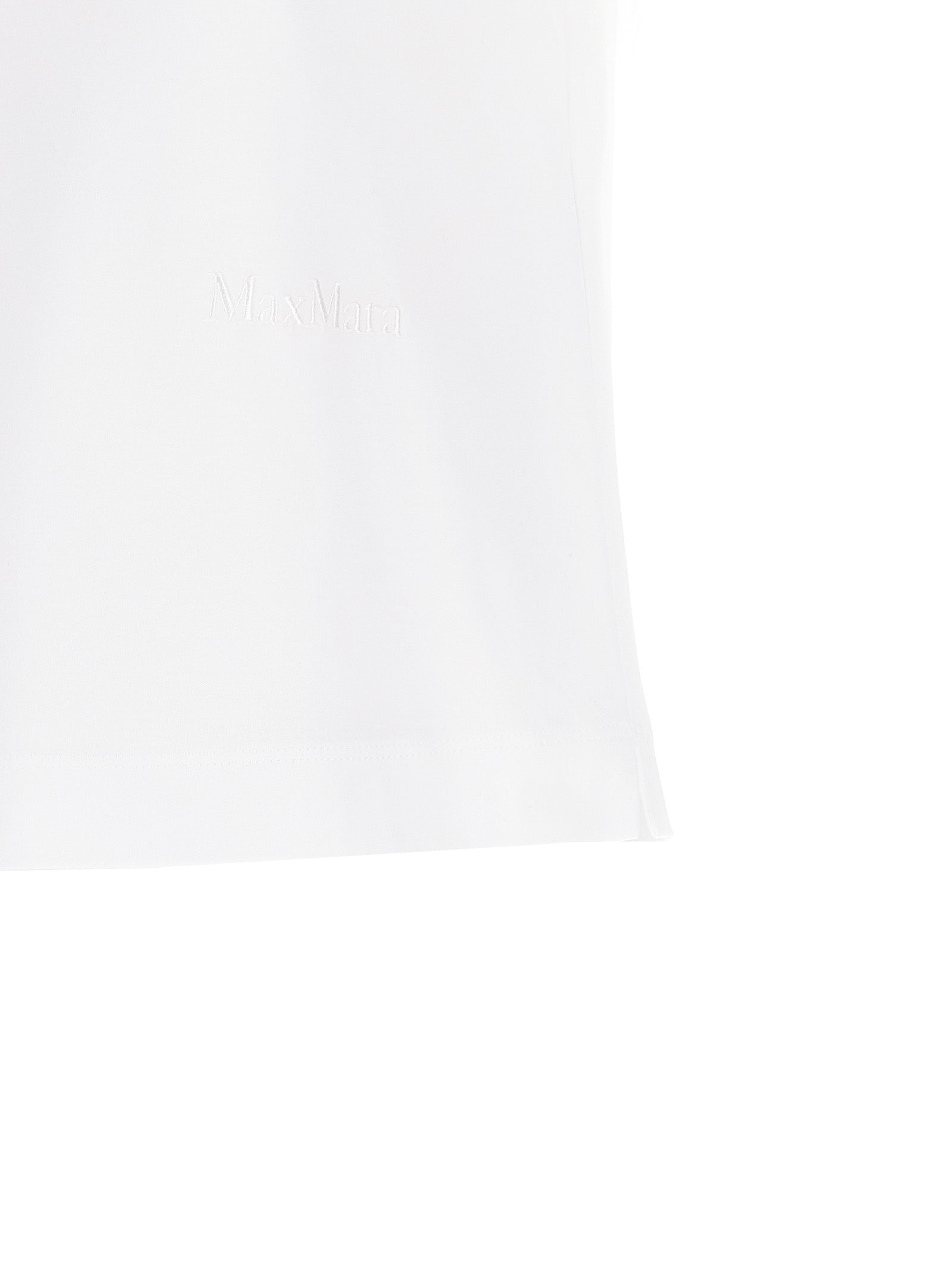 T-Shirt by Max Mara for women in cotton white showcases a fashionable silhouette, elegantly detailed with a fashionable and for a sophisticated, high-fashion look.