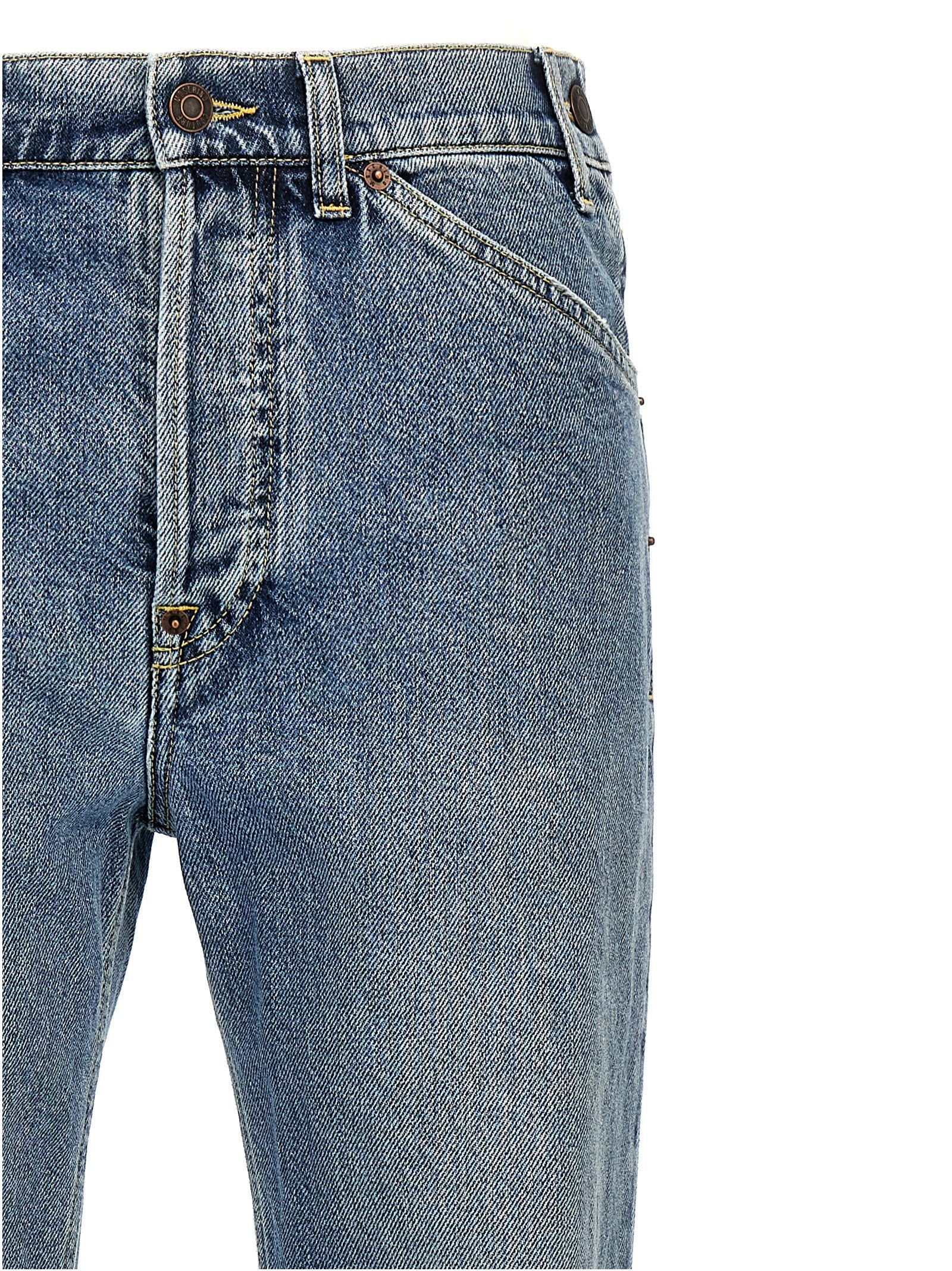 Jeans by Moschino for women in denim cotton blue & signature features a polished silhouette with a polished straight-leg, reaching a polished long and finished with a polished mid rise.