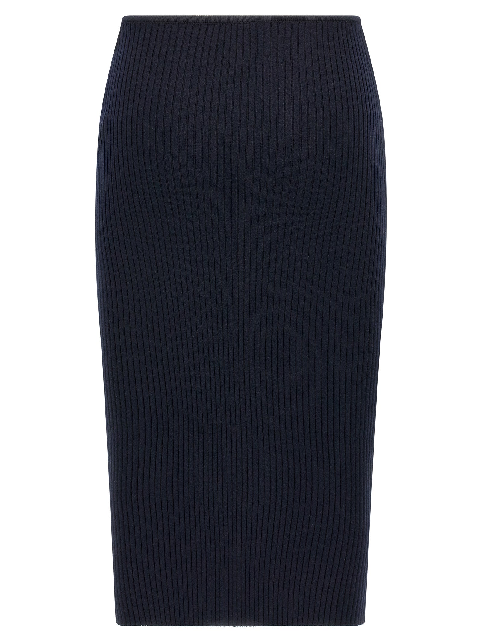 Skirt by Courrèges for women in polyester & viscose blue showcases a sultry silhouette, elegantly defined by its midi and the sophisticated sultry design of the Women's Polyester & Viscose Midi Skirt.