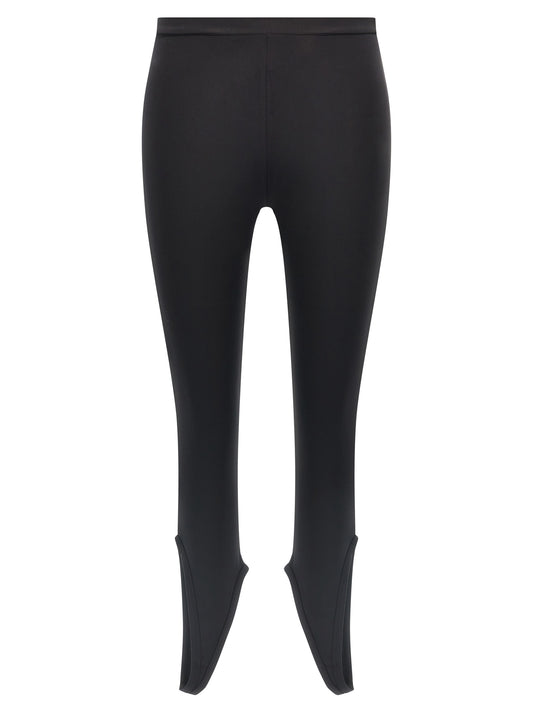 Activewear Leggings by Courrèges for women in stretch polyamide black features a athletic leggings and with a long cut, showcasing technical for a athletic finish.