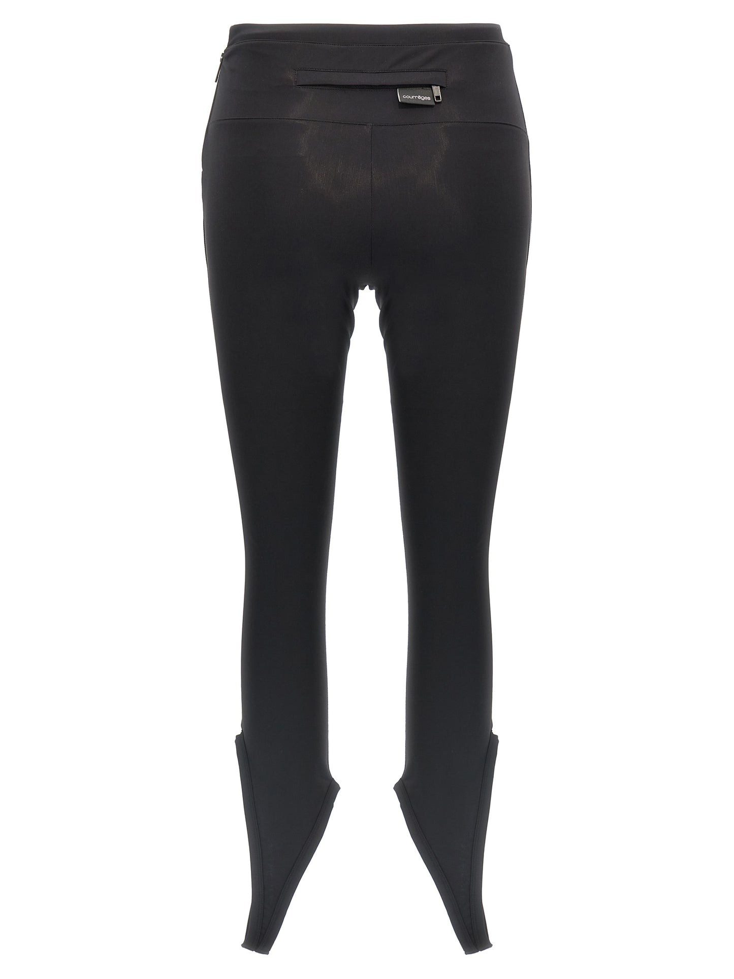 Activewear Leggings by Courrèges for women in stretch polyamide black features an dynamic leggings with long and , showcasing functional .