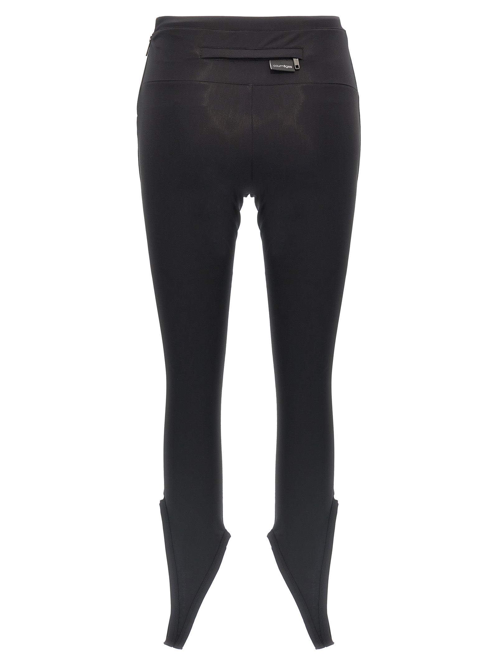 Activewear Leggings by Courrèges for women in stretch polyamide black features an dynamic leggings with long and , showcasing functional .