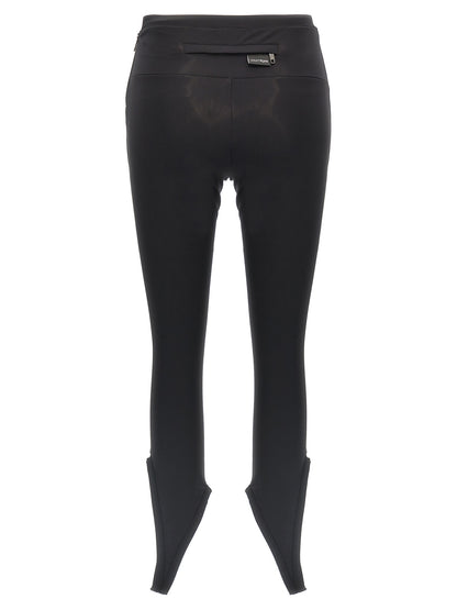 Activewear Leggings by Courrèges for women in stretch polyamide black features an dynamic leggings with long and , showcasing functional .